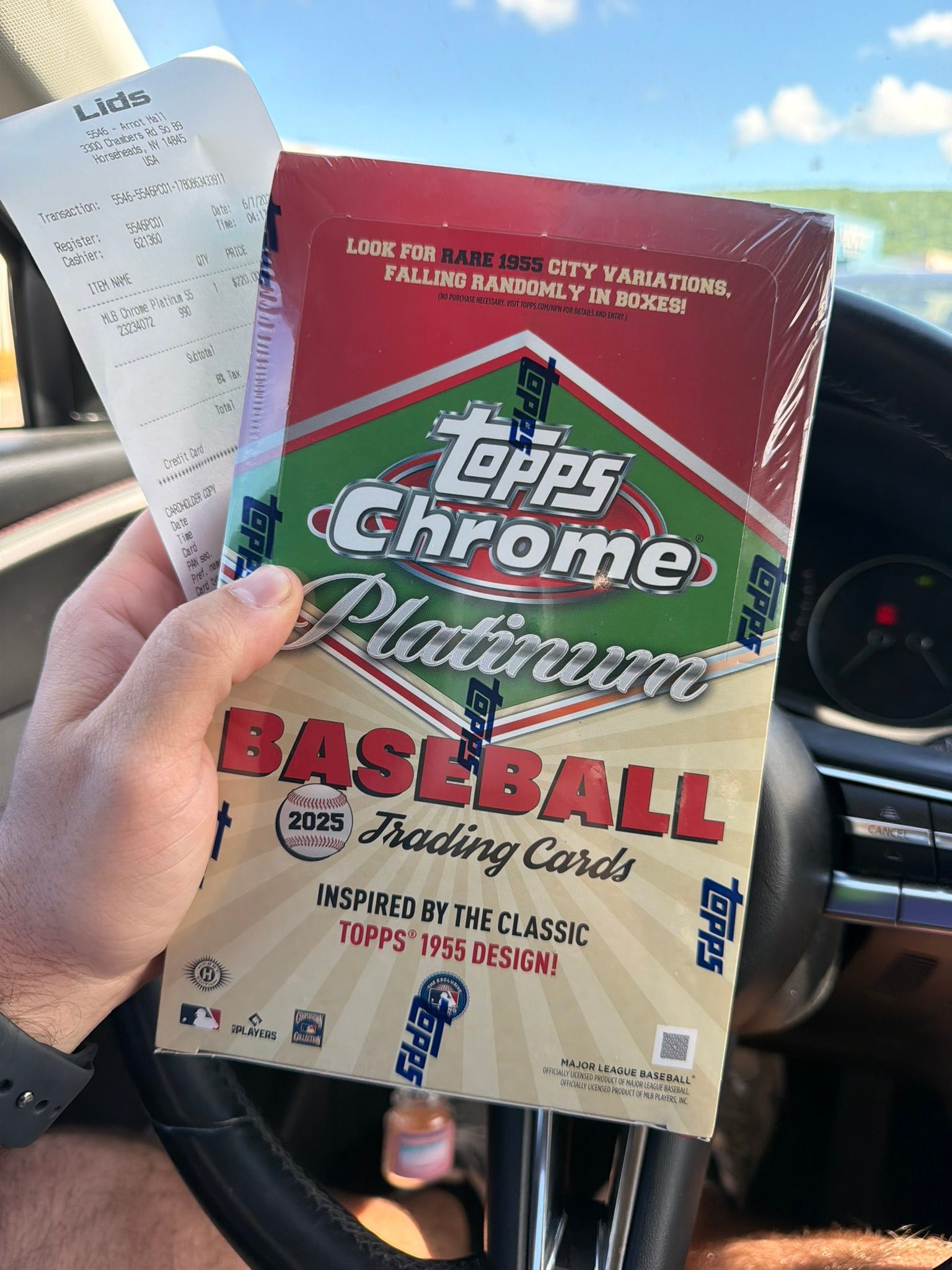 First hobby box purchase of Topps Chrome Platinum 2025 Baseball 