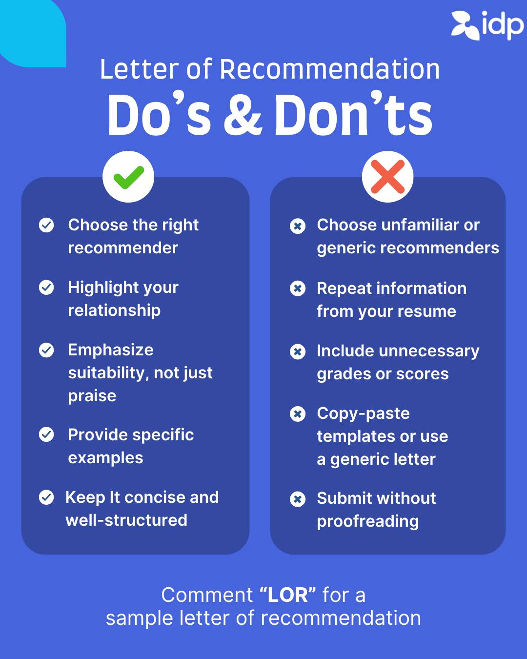 IDP Education - Your Letter of Recommendation can make or... | Facebook