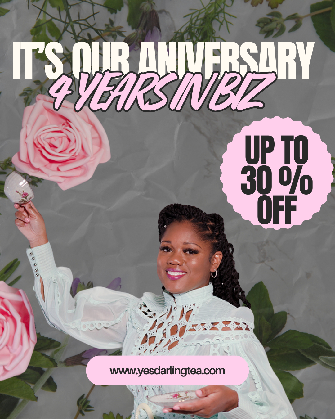 Yes Darling Tea - We’re Turning 4 Darlings! ⁠ ⁠ Yes...