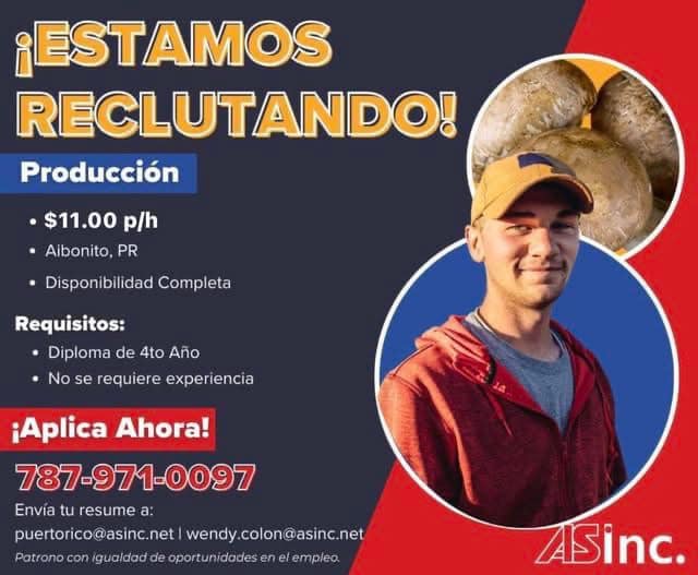 Advance - 🚨💼 OFERTA DE EMPLEO EN AIBONITO 💼🚨 Posición: Producción 📍 ...