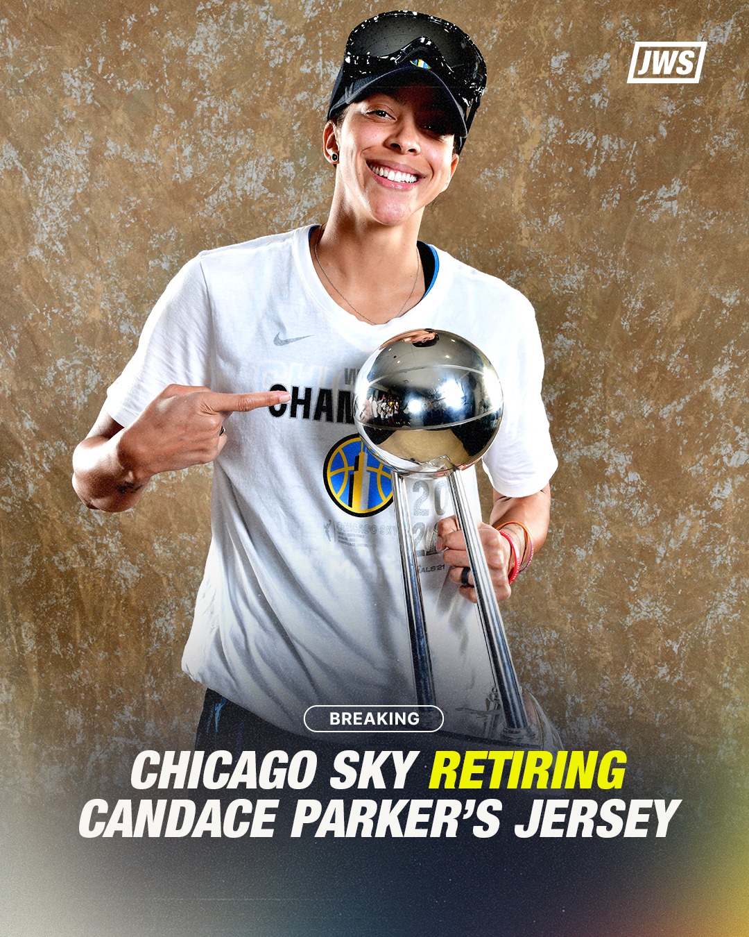 Candace Parker watches as fellow Los Angeles Sparks legend Lisa