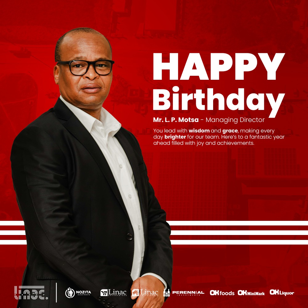 OK - Happy Birthday to our incredible Managing Director, Lincoln Motsa ...