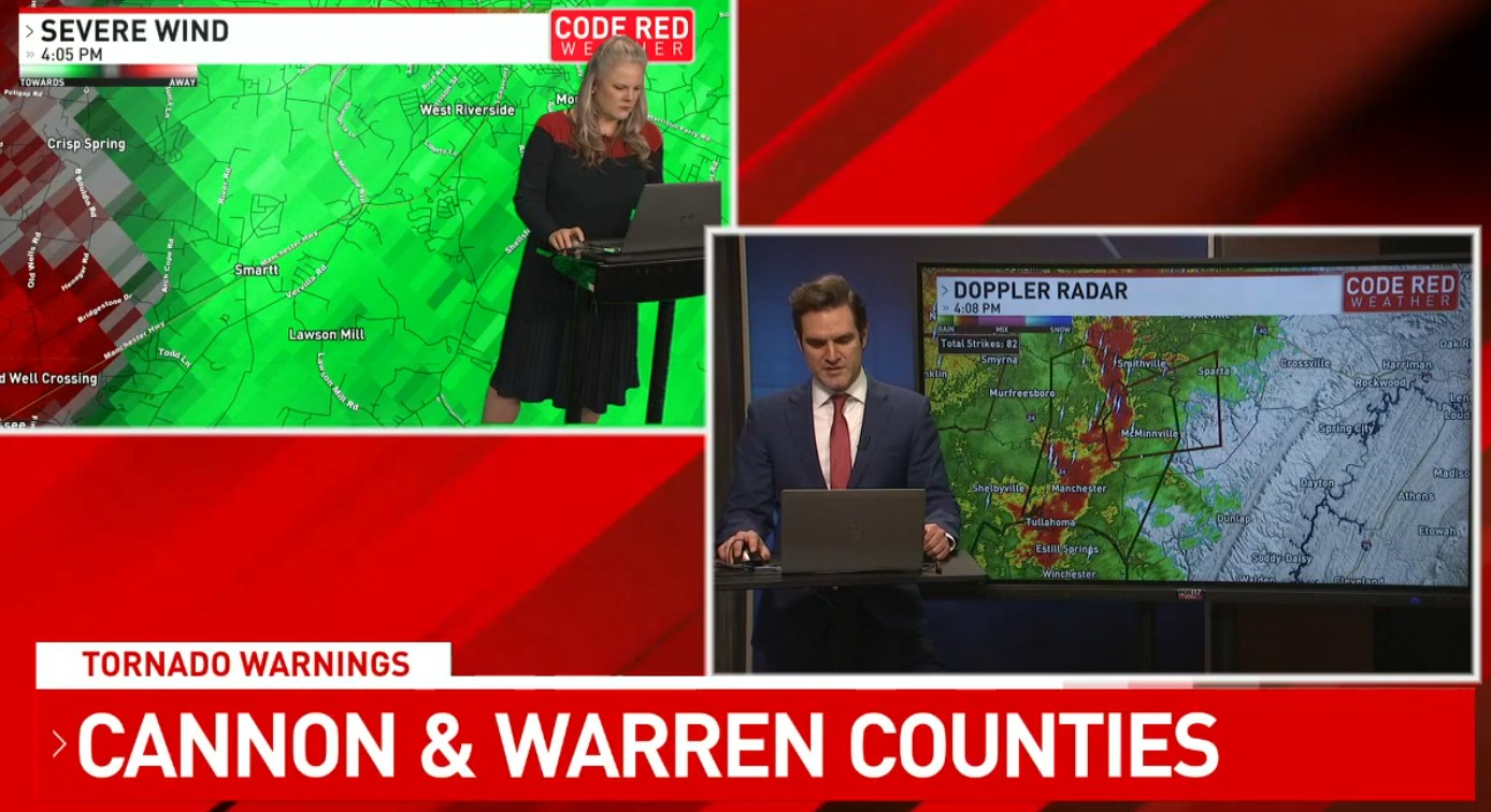 WZTV - TORNADO WARNING: IN effect for Cannon and Warren Counties. TUNE ...