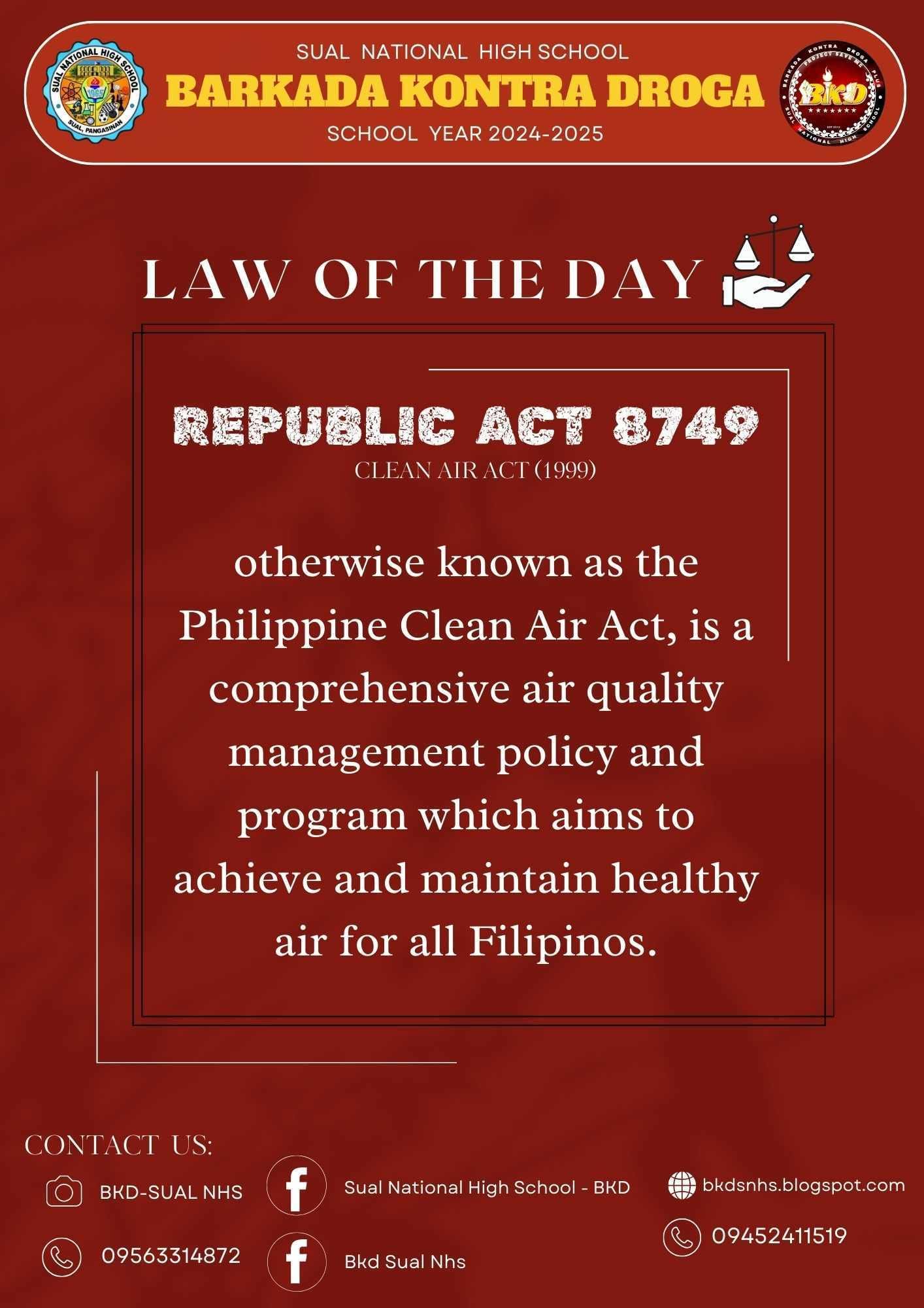 BKD - 𝐋𝐚𝐰 𝐨𝐟 𝐭𝐡𝐞 𝐃𝐚𝐲 📖⚖️ 𝐑𝐄𝐏𝐔𝐁𝐋𝐈𝐂 𝐀𝐂𝐓 8749 - 𝐂𝐋𝐄𝐀𝐍 𝐀𝐈𝐑 𝐀𝐂𝐓 (1999 ...