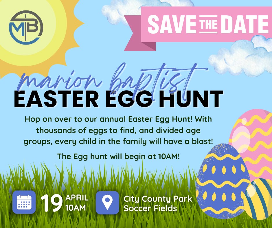 Marion - 🌸🥚 Save the Date! MBC’s Annual Easter Egg Hunt! 🥚🌸 Mark your ...