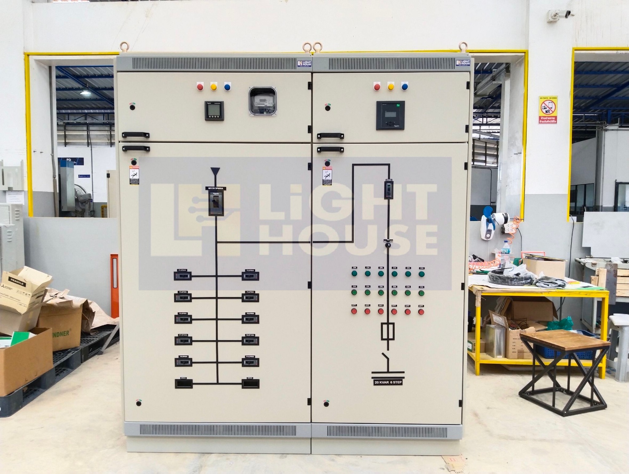 บจก.ไลท์-เฮาส์ - ตู้ MDB Main 3P600A พร้อม Capacitor Bank 6 Step รับ ...