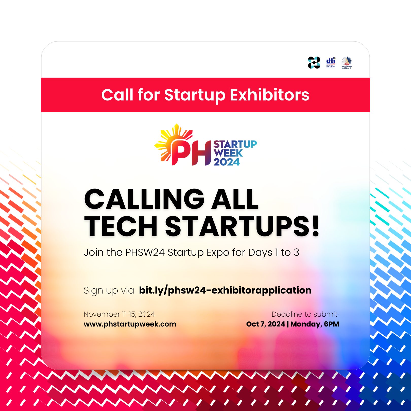 📣 Calling All Tech Startups!... - Philippine Startup Week | Facebook