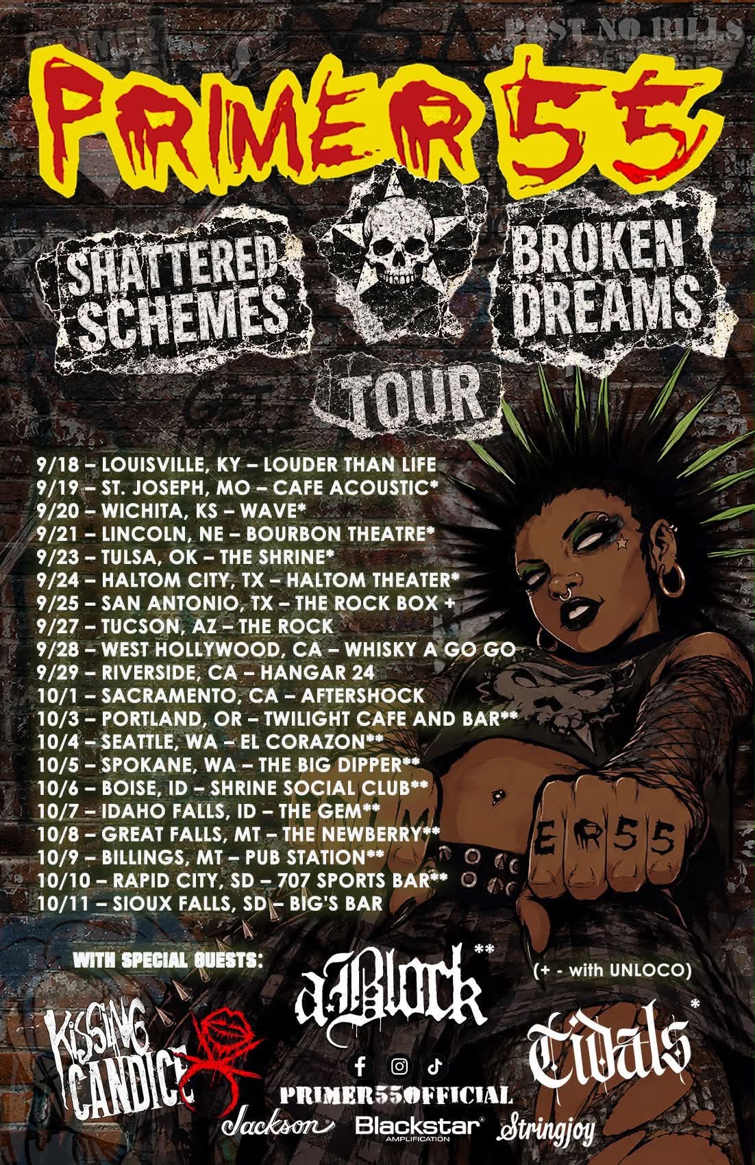 Primer 55 Shattered Schemes and Broken Dreams Tour in St Joe on