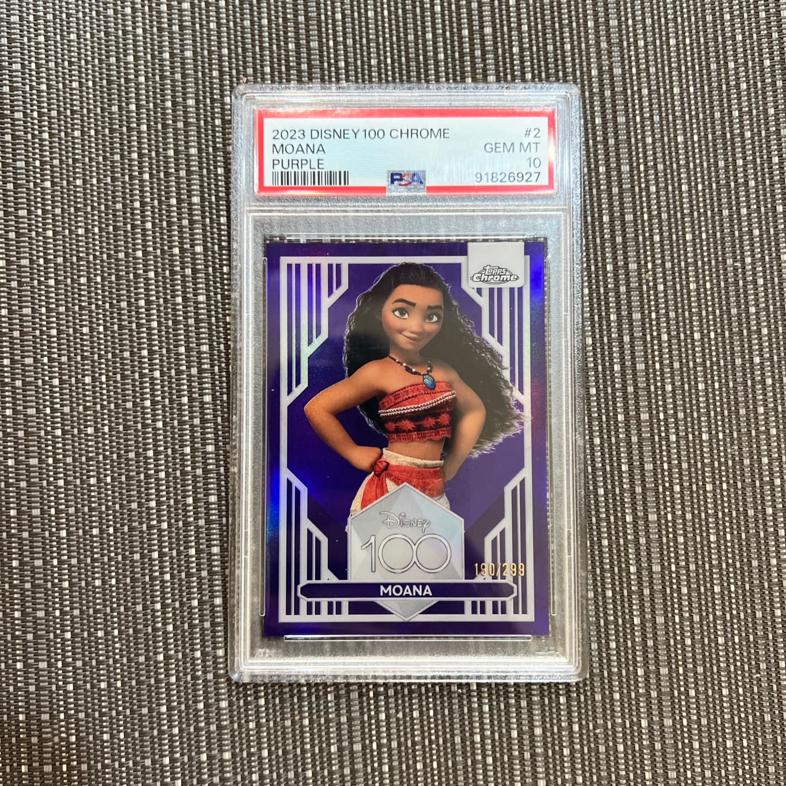 FS Moana Disney 100 /299 PSA 10 - £1,100. Last sold was $1,600