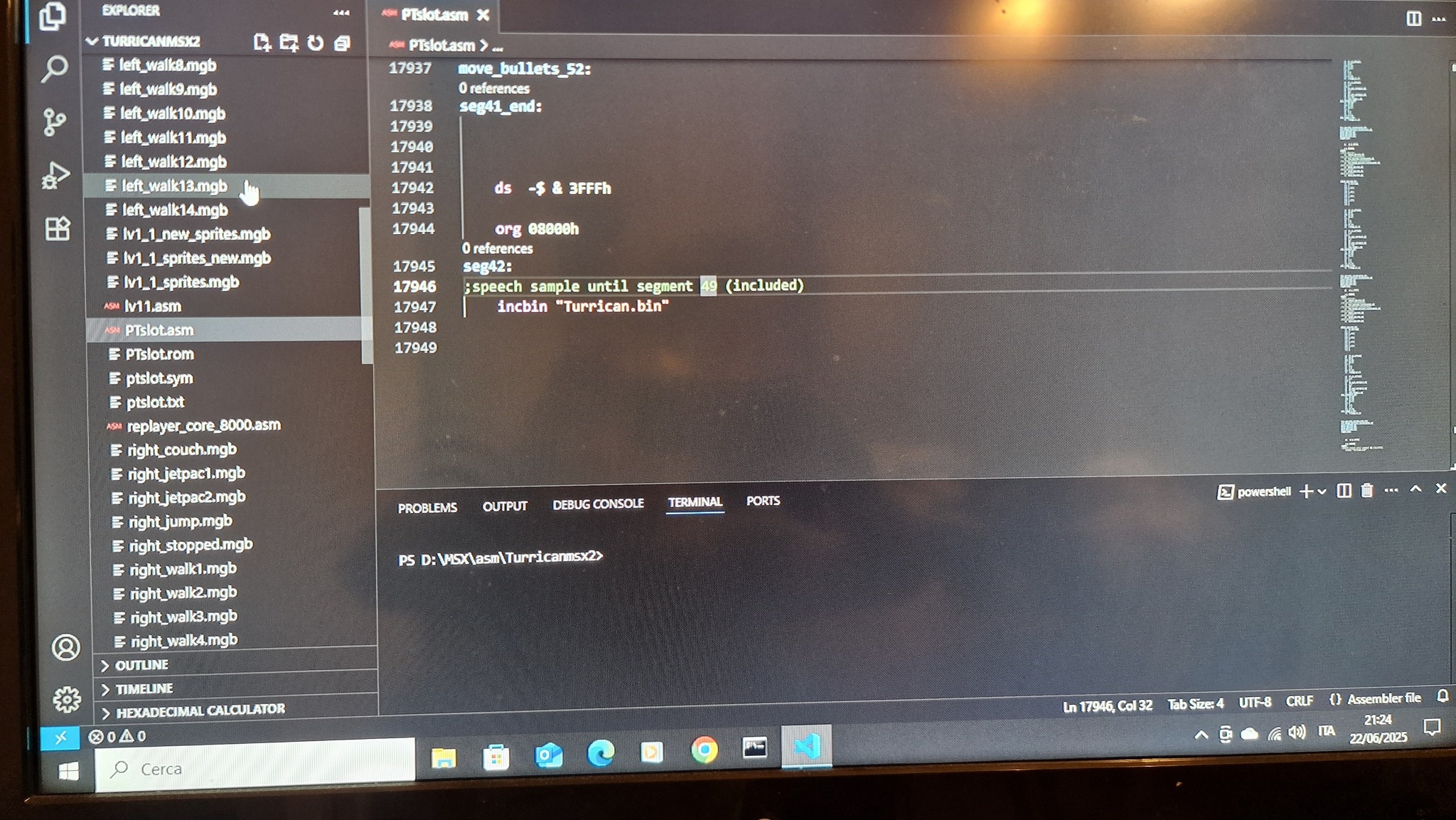Turrican MSX2 game development code