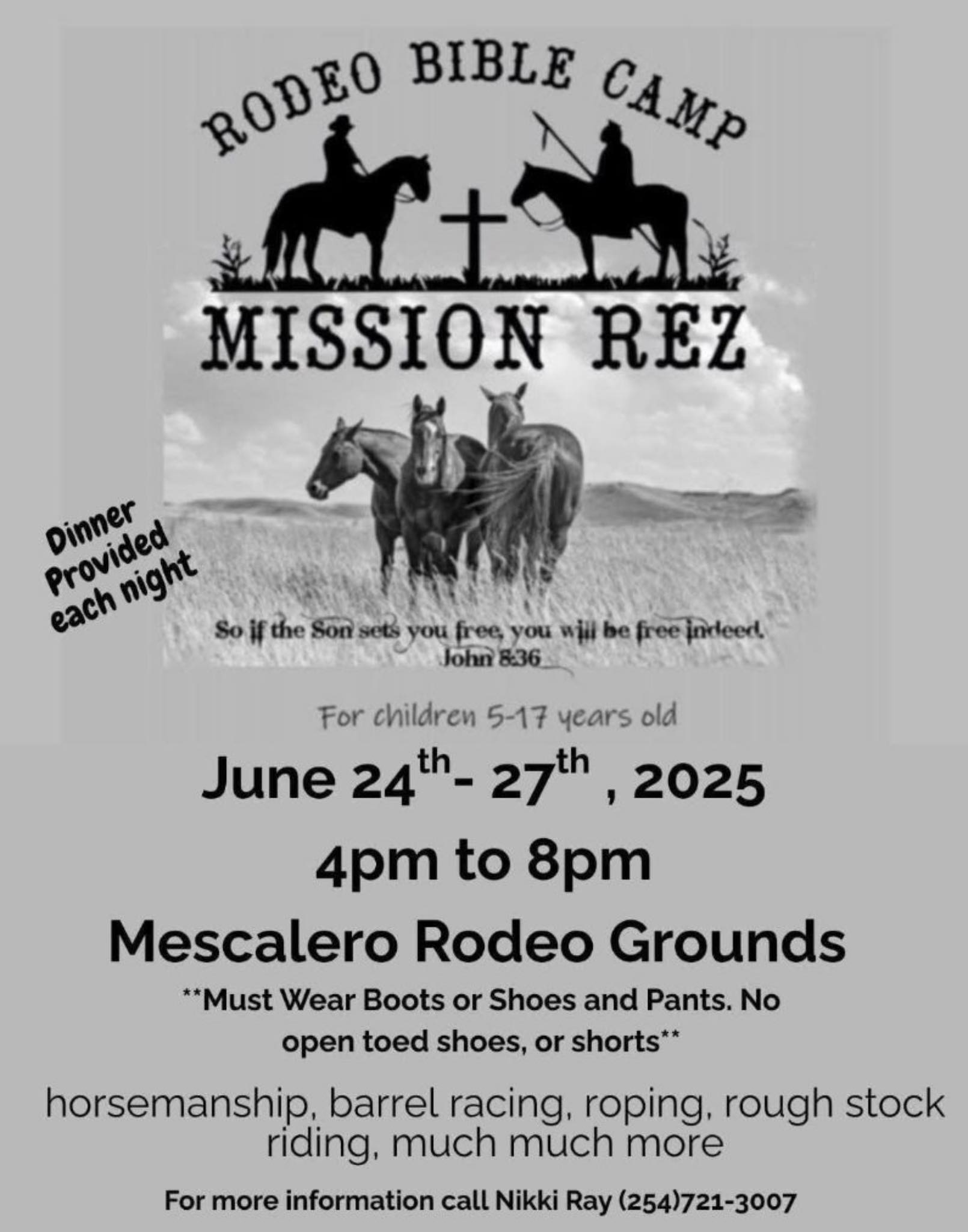 Mescalero - We’re excited to remind you that the Rodeo Bible Camp ...