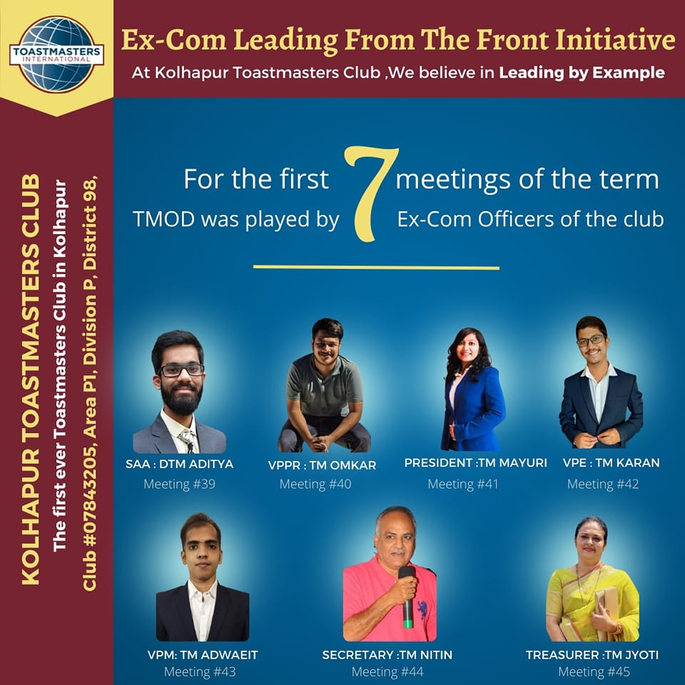 Kolhapur - At *Kolhapur Toastmasters Club*, we believe in leading from ...