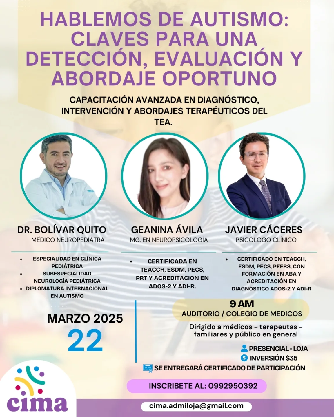 CIMA - ¿Quieres aprender a identificar señales del TEA,...