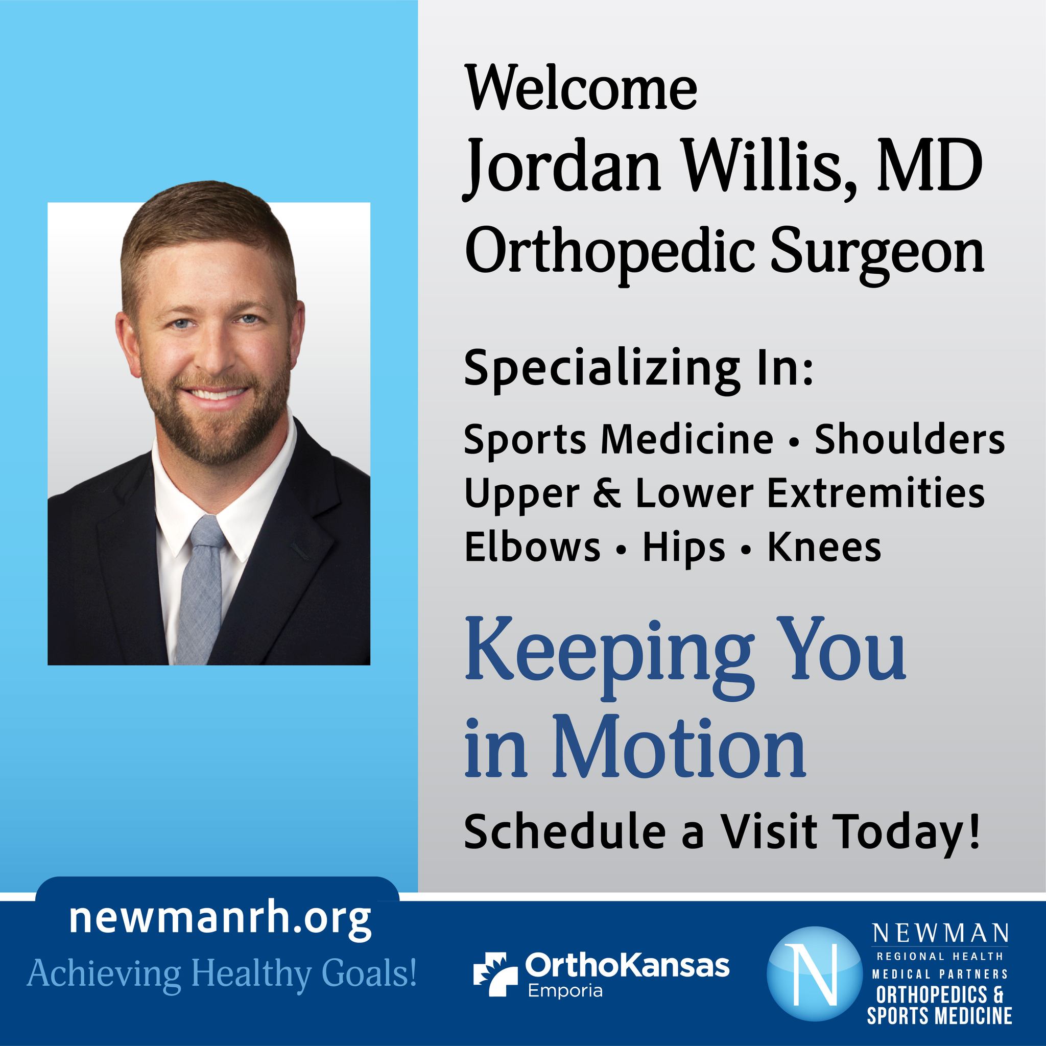 Newman - Please join us in welcoming Dr Jordan Willis, Orthopedic ...