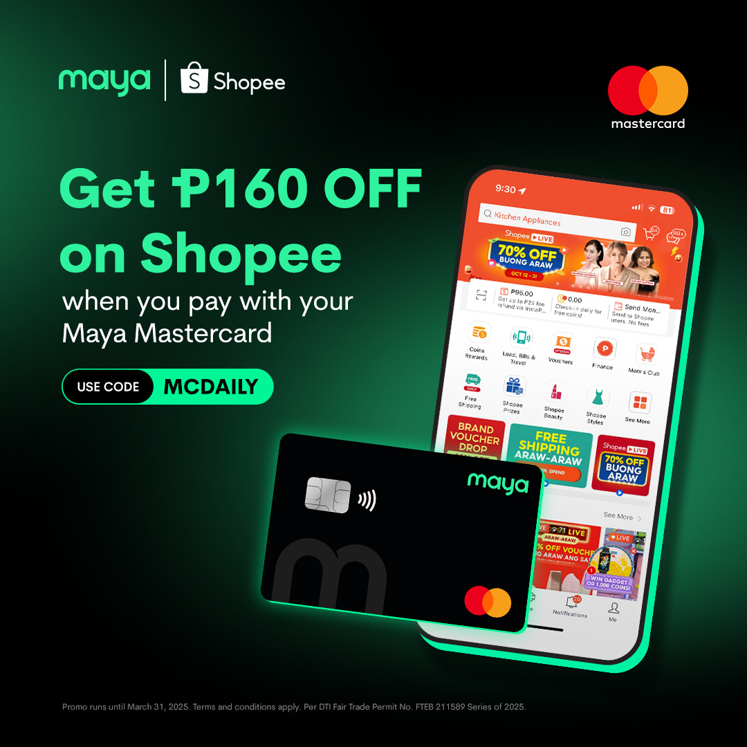 Maya - Get P160 off on your Shopee when you pay with your Maya ...