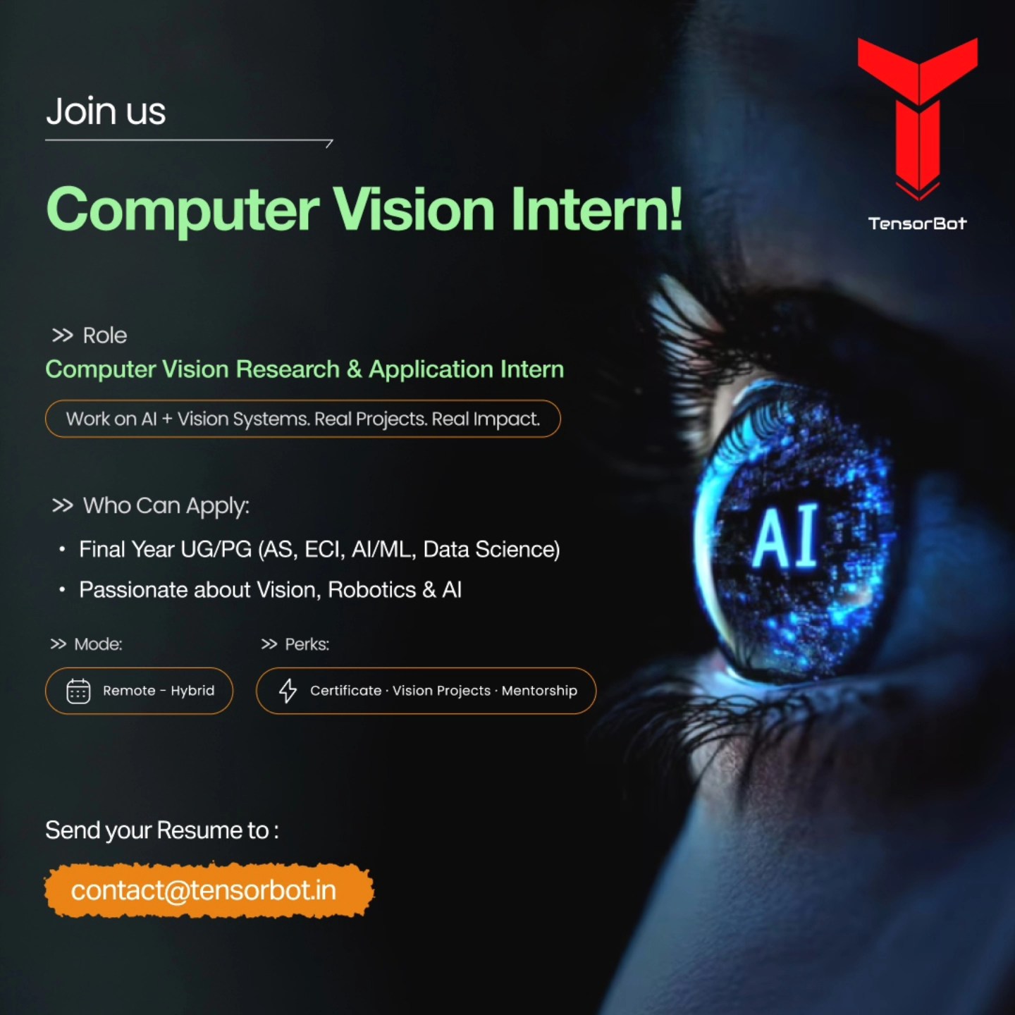 TensorBot - 🚀 Join Us as a Computer Vision Intern! Ready... | Facebook