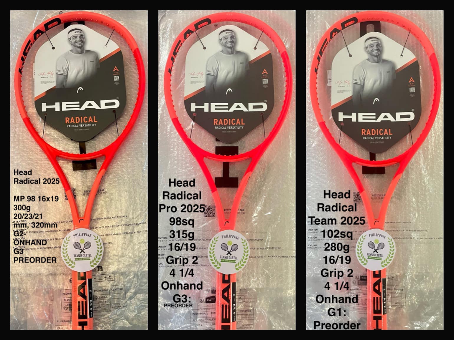 Head Radical 2025 Pro 98 16x19 315g 20/21.5/21 mm, 315mm G2 Onhand 