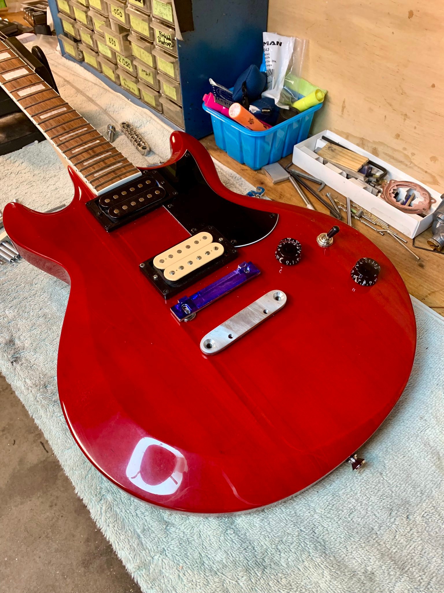 1987 Tokai SD653 Custom Edition Model. Nice Dark R/W Slab-Board