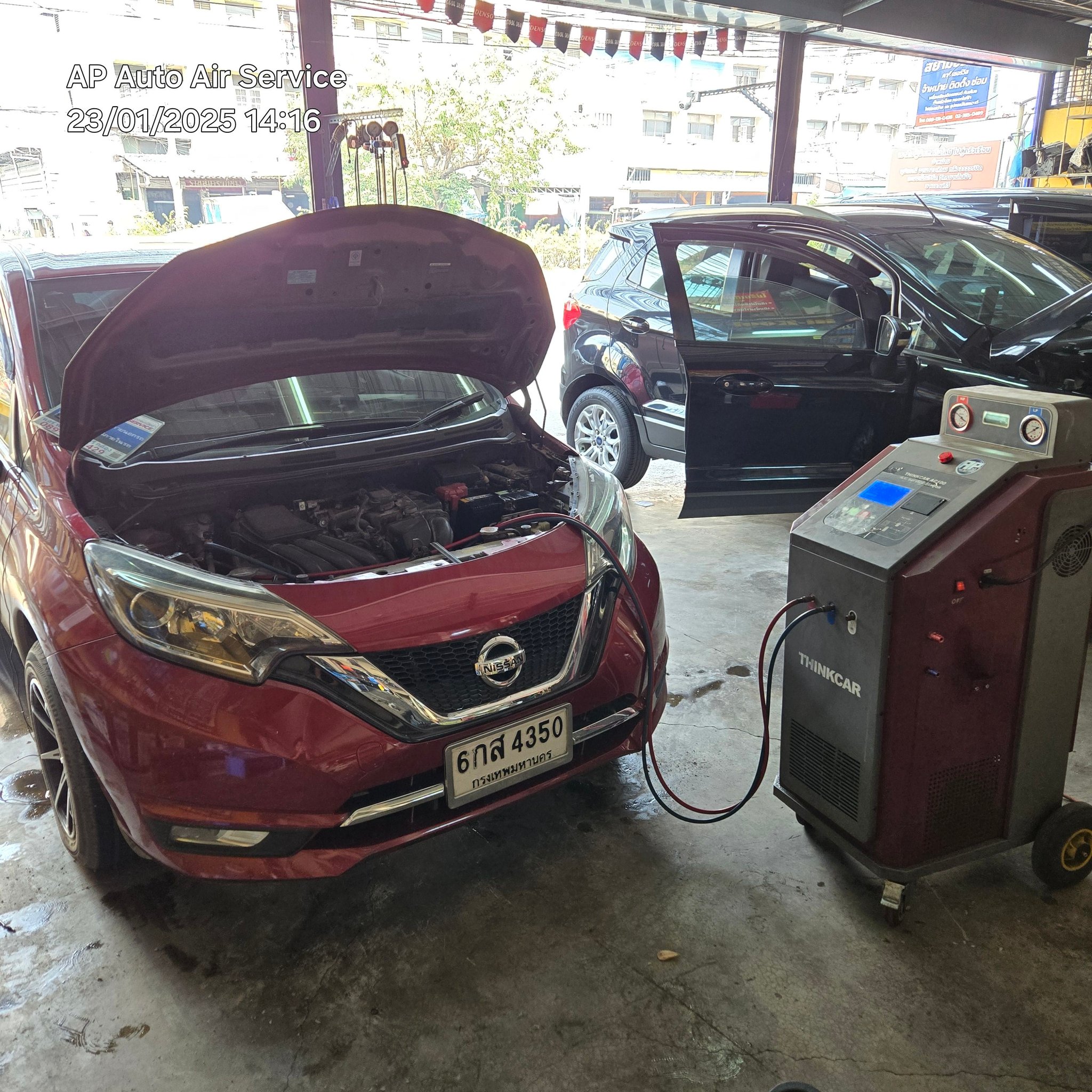 nissan note อาการแอร์เย็นบ้างไม่เย็นบ้าง เปลี่ยนชุดหน้าคลัชคอมแอร์ ...