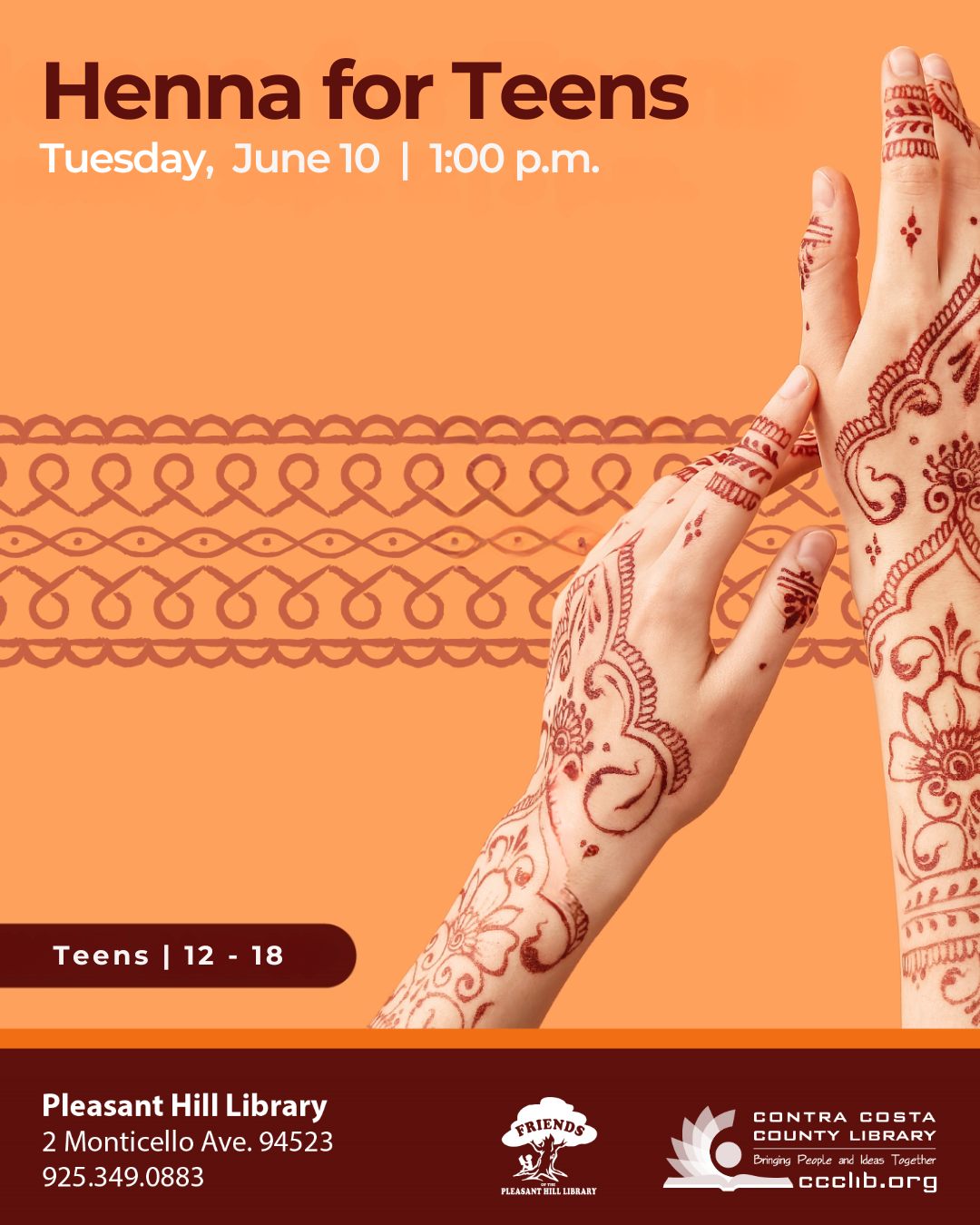 Pleasant - Kick-off the summer with a fun Henna class for tweens and ...