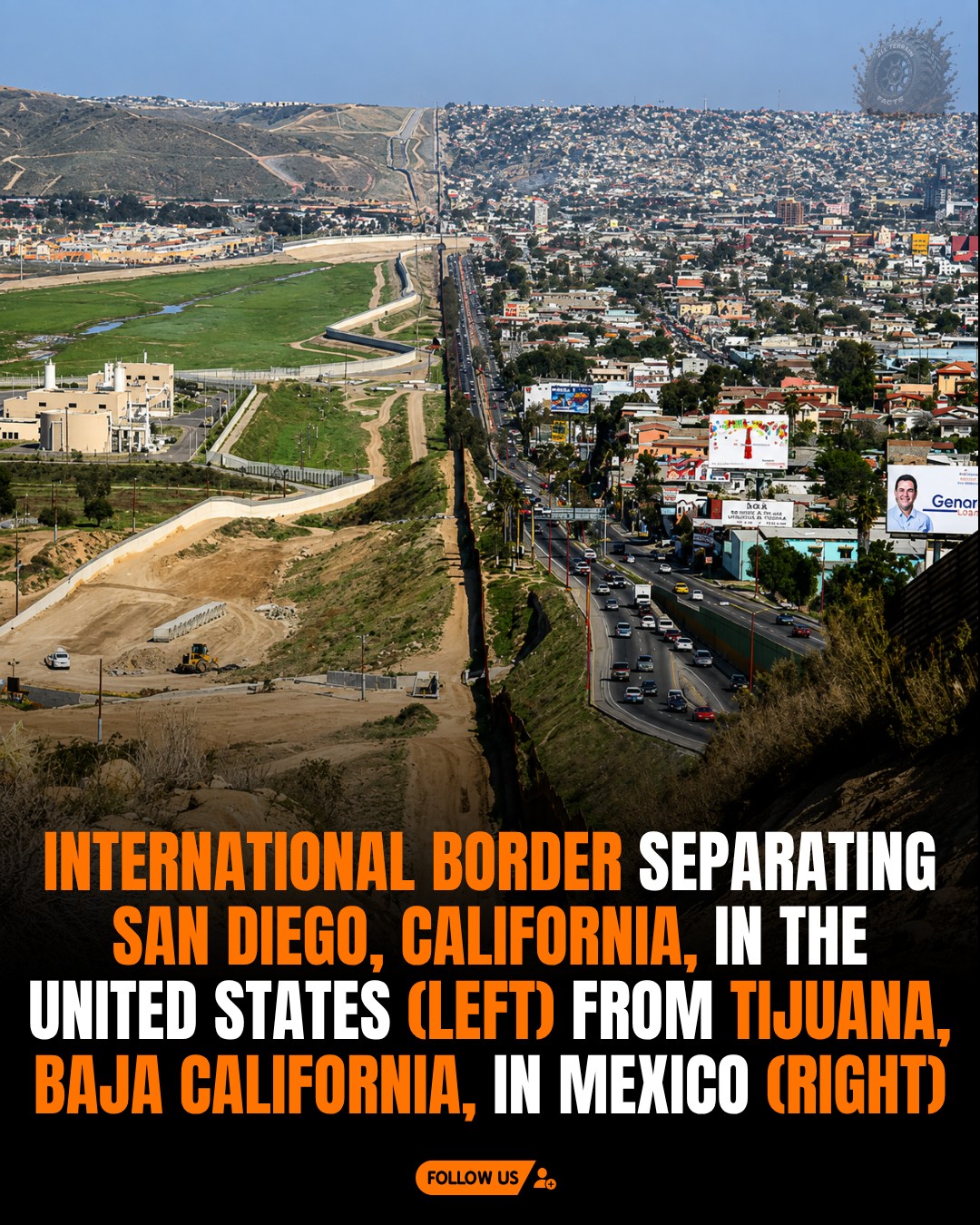 Historic USA-Mexico border crossing in Tijuana