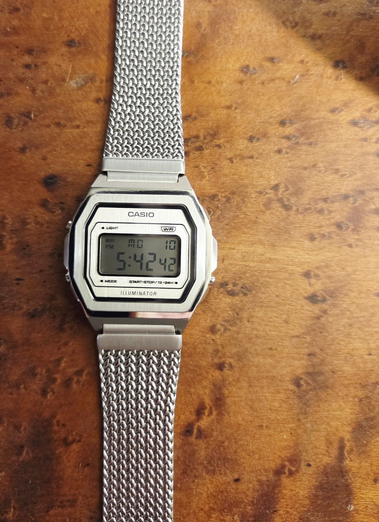 Accessorise your look with the A1000MA-7EF The silver stainless