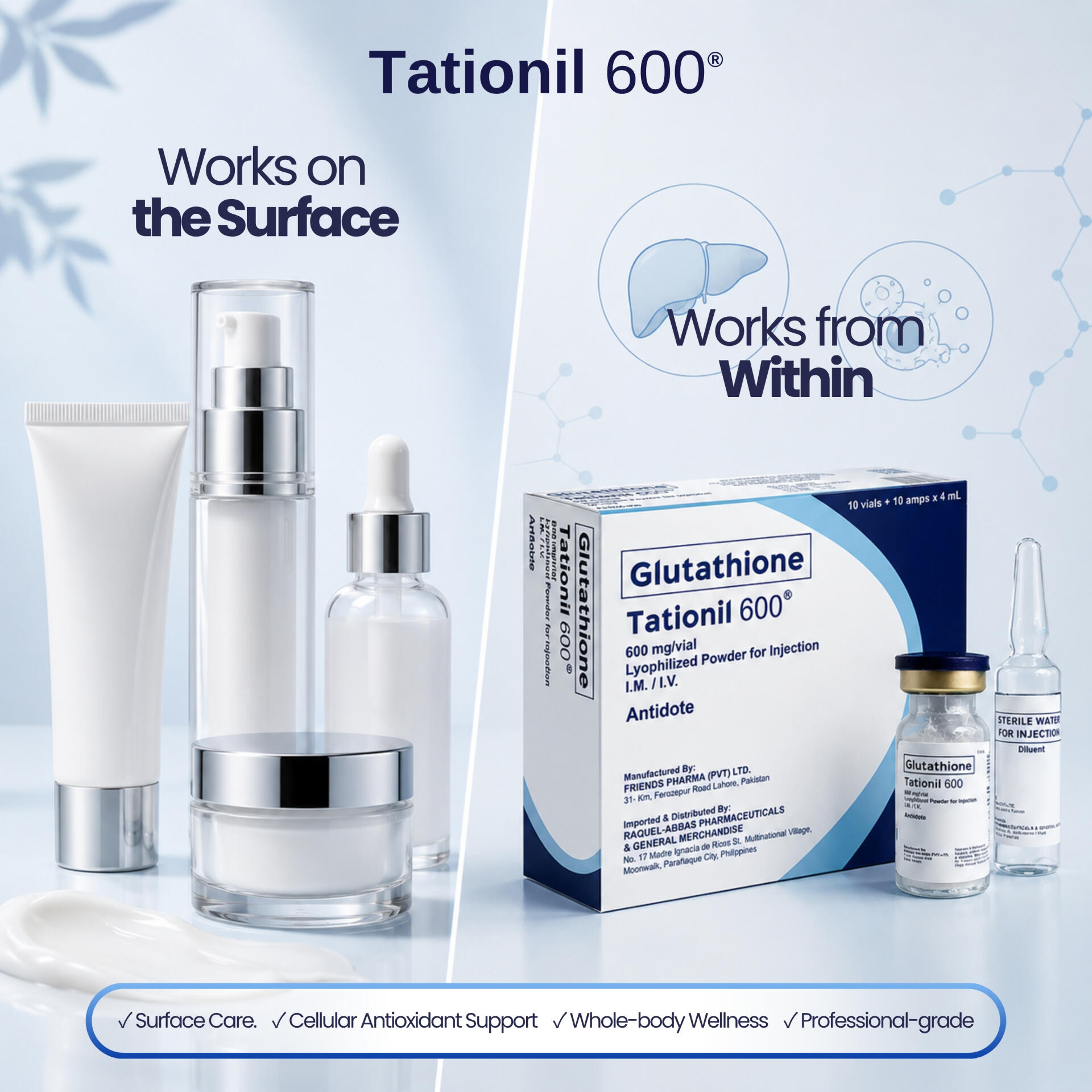 tationil glutathione 600mg 600mg/4ml Glutathione Tationil 600mg/4ml Powder and