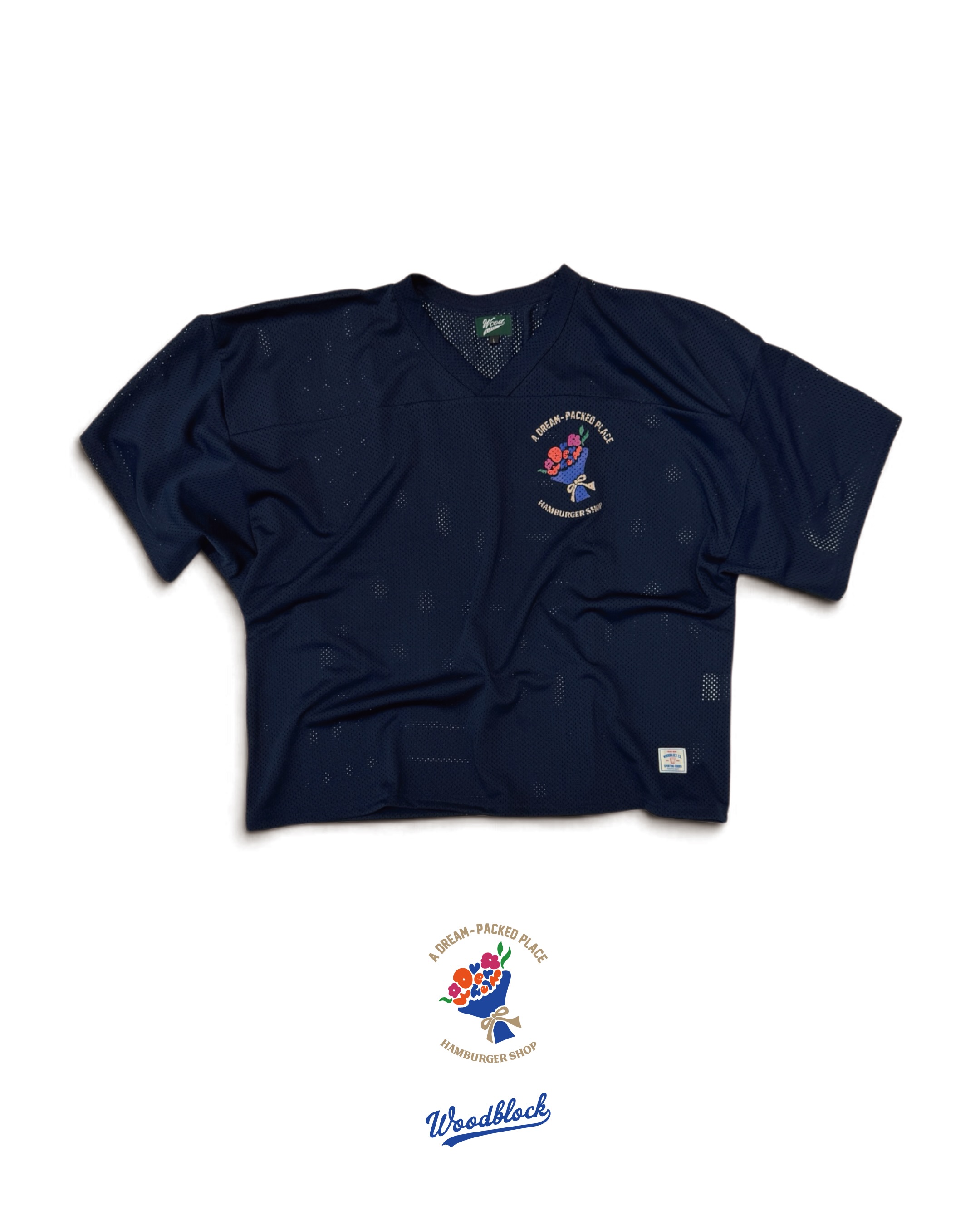 5.15(fri) 12:00 RELEASE WOODBLOCK 36 S/S CREW NECK MESH FOOTBALL
