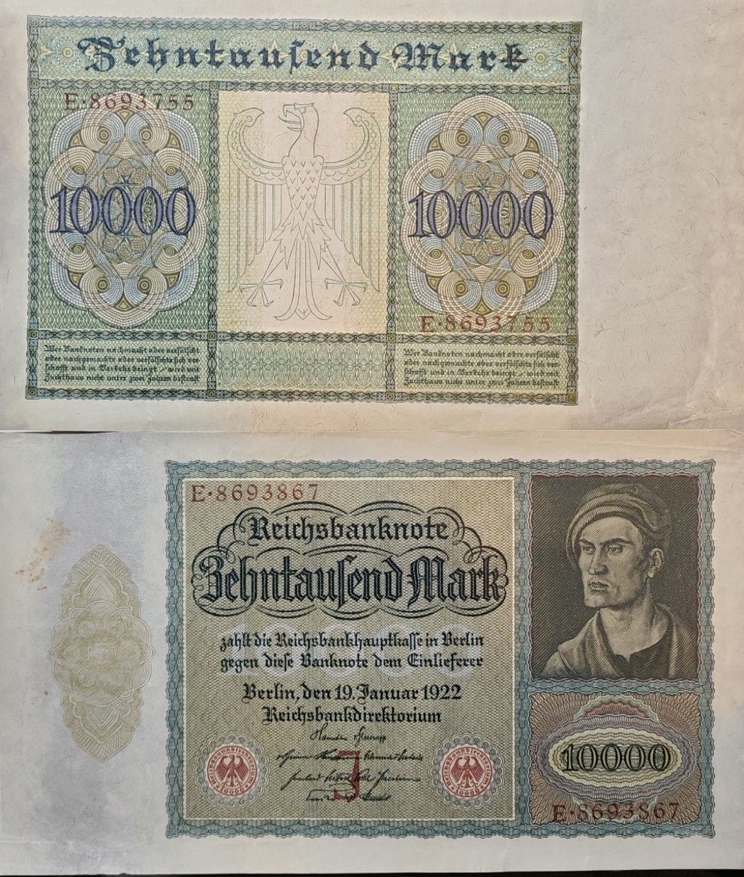 Time Machine #whatyear - #1922 Reichsbanknote 10000 