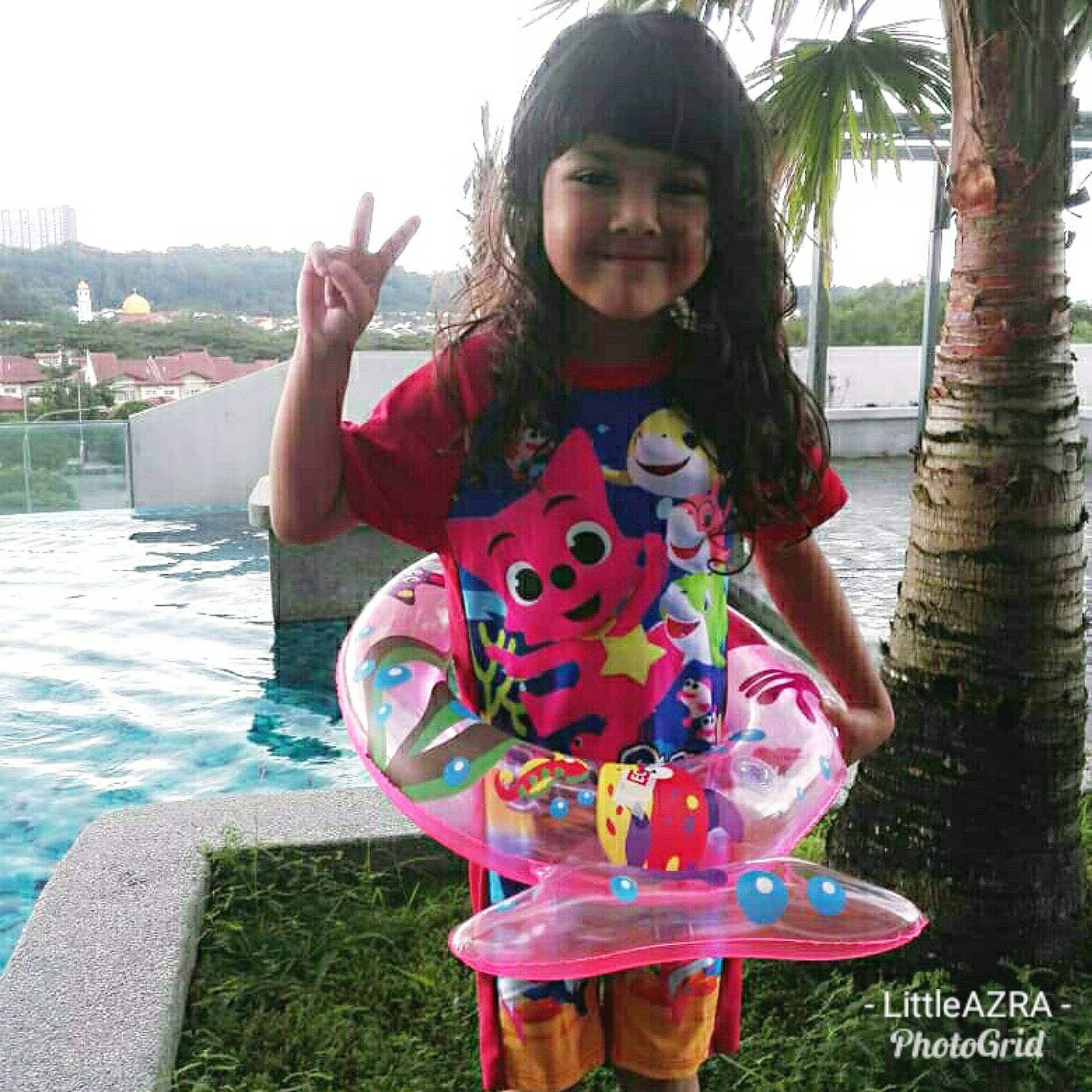 Little AZRA - Baby Shark in the house! I'm 5 buat wearing...