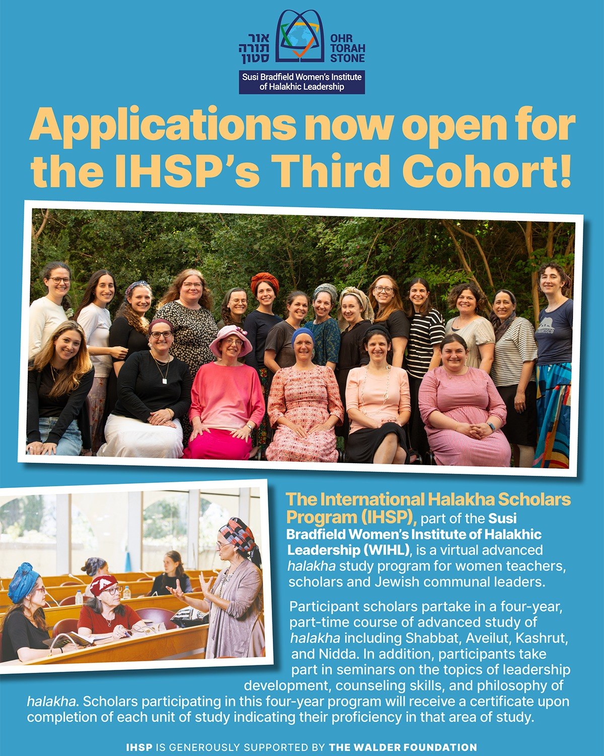 Ohr - The International Halakha Scholars Program (IHSP) is accepting ...