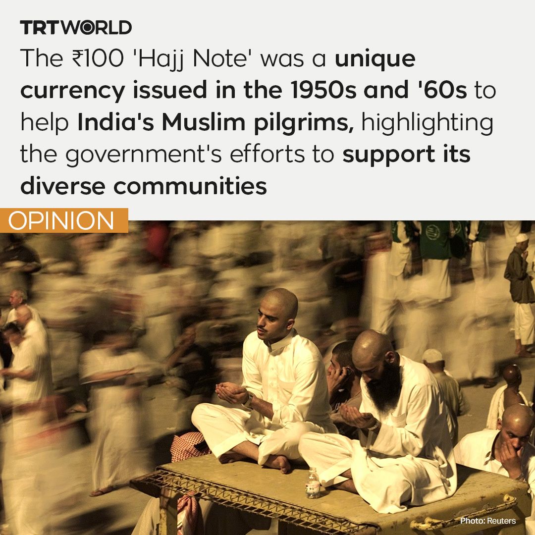TRT - A rare Indian ₹100 'Hajj note' from the 1950s has sold for ...