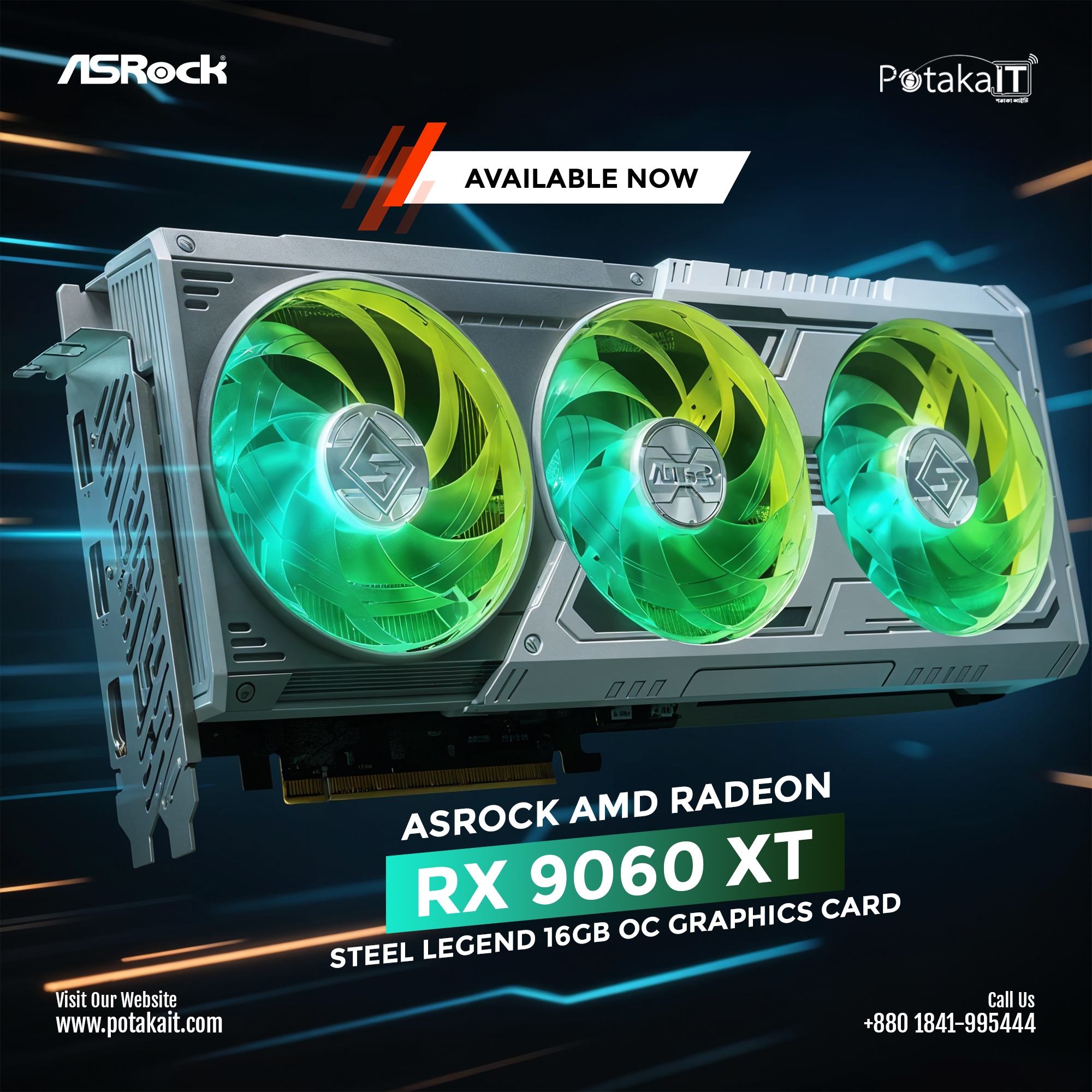 Meet the ASROCK RX 9060 XT Steel Legend 16GB OC – built for ultra 