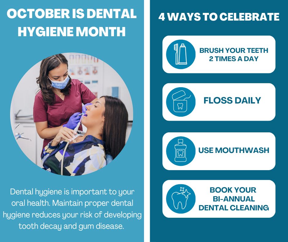 The Dentistry - October is Dental Hygiene Month! 🦷 Remember to brush ...
