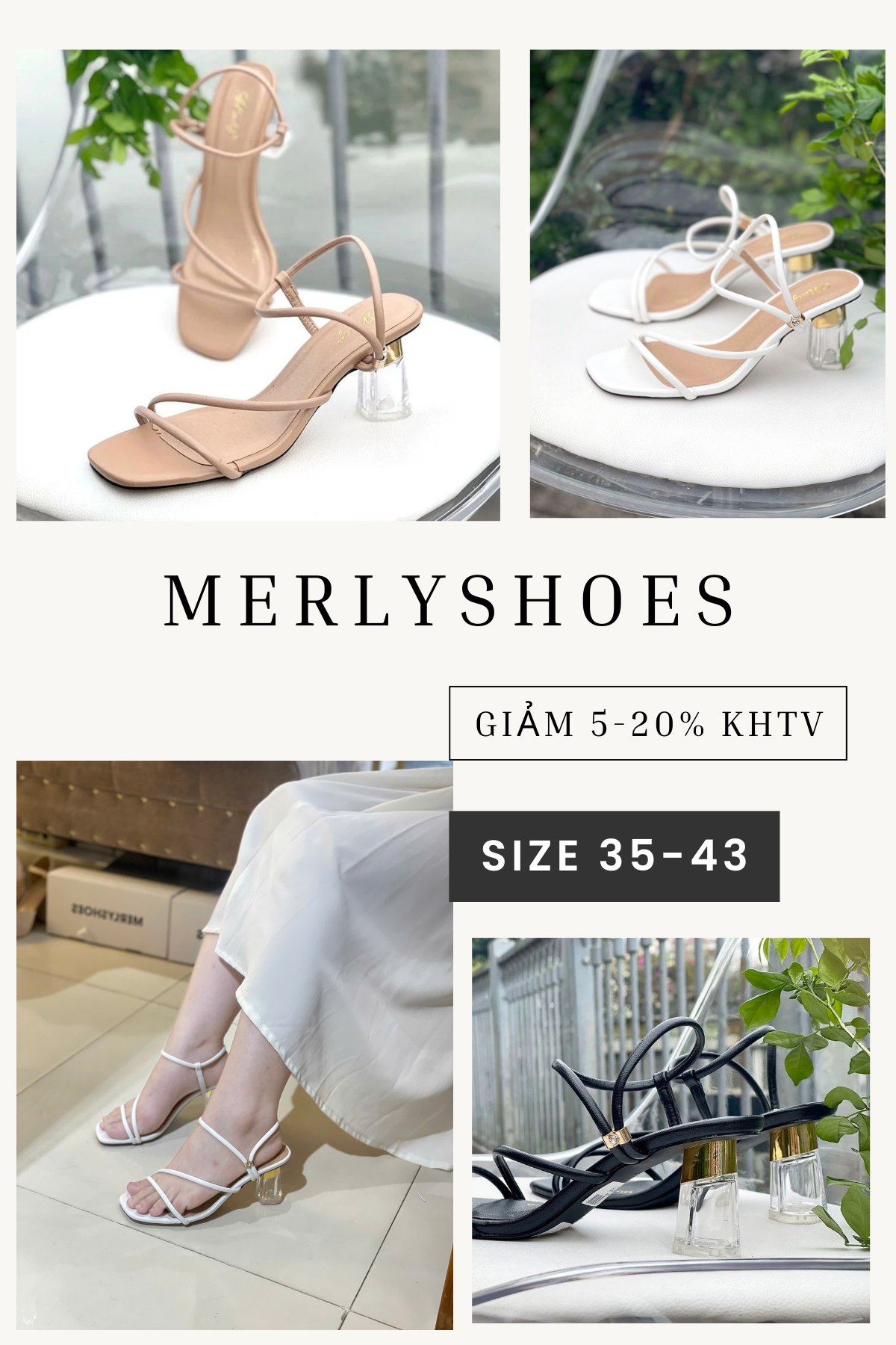 Giày - SANDAL DÂY MẢNH GÓT TRONG SIU XINH💥Thiết kế dây mảnh tinh tế ...