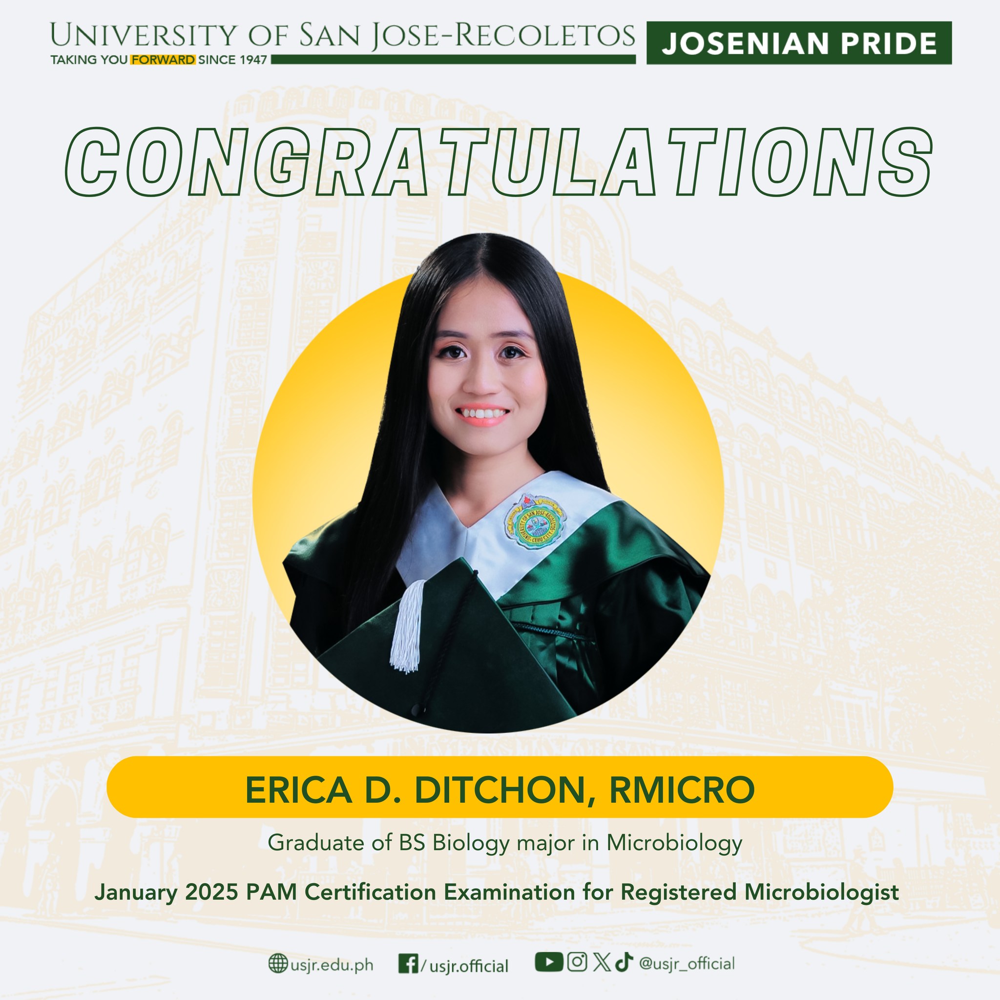 University of San Jose- Recoletos - #JosenianPride | Congratulations to ...