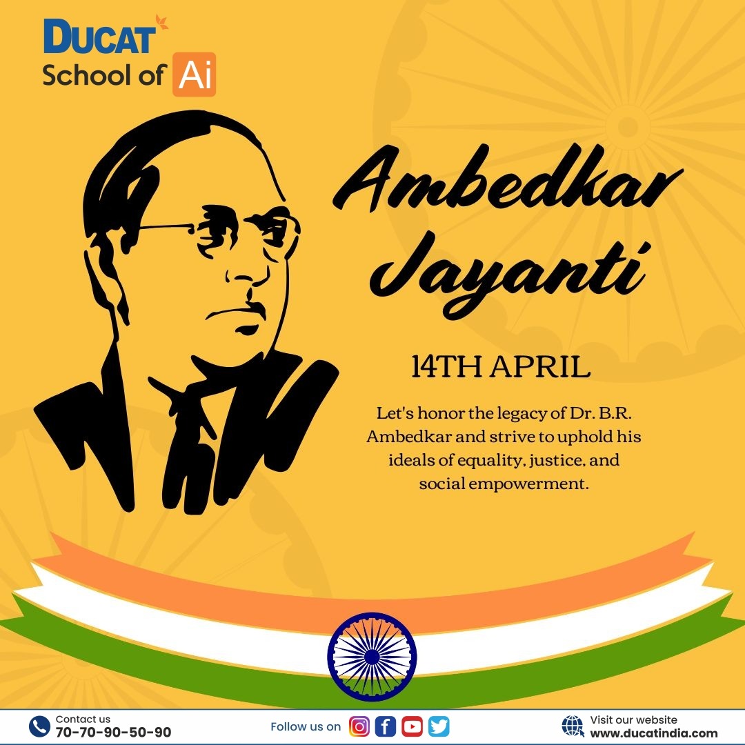 Ducat - 🕊️ Ambedkar Jayanti | 14th April Today, we salute the vision ...