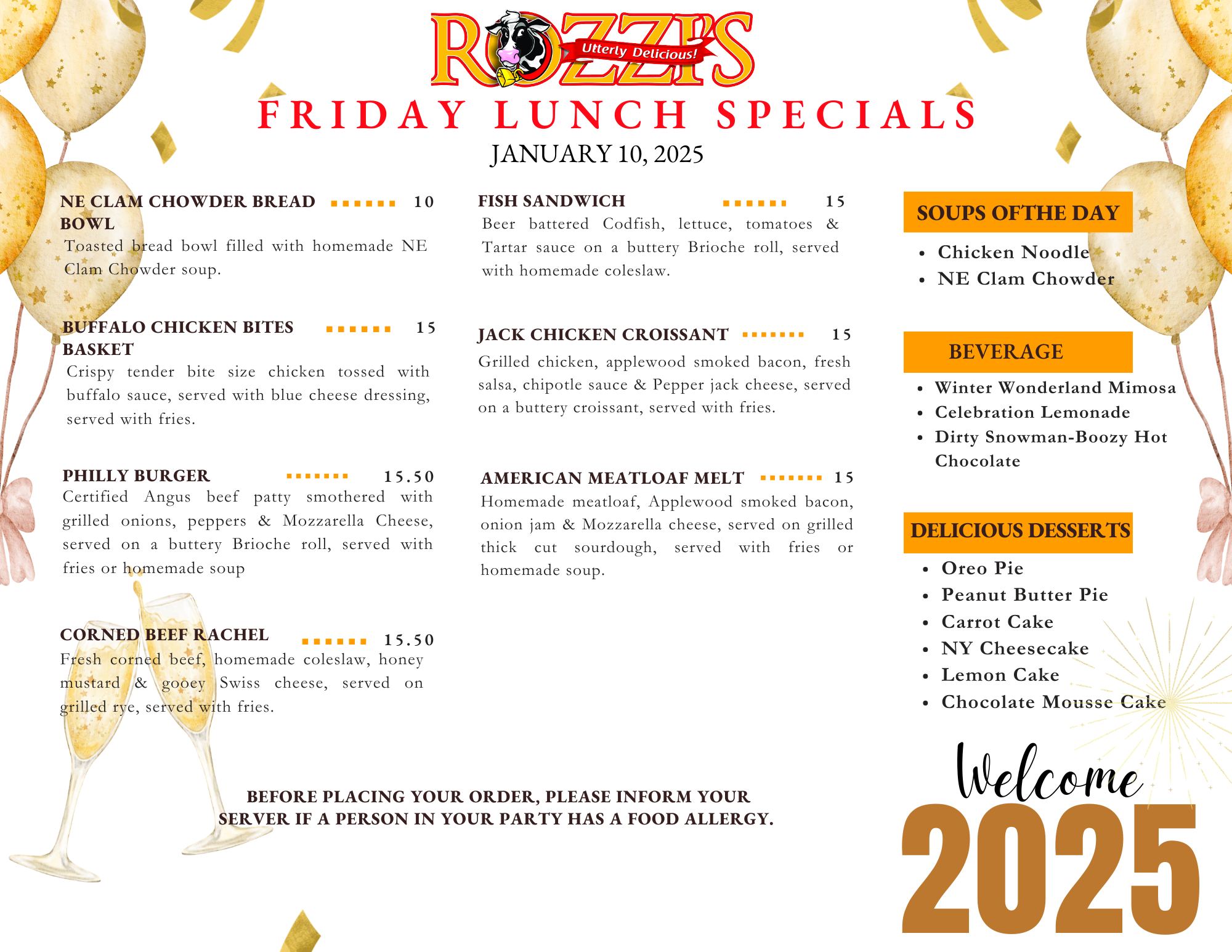 🍽️ Friday Lunch Specials You Can’t... - ROZZI'S RESTAURANT