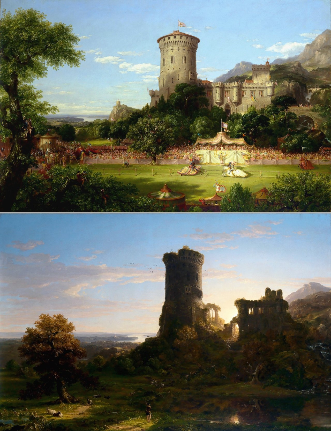 Past and Present, a painting by Thomas Cole, completed in 1838.
