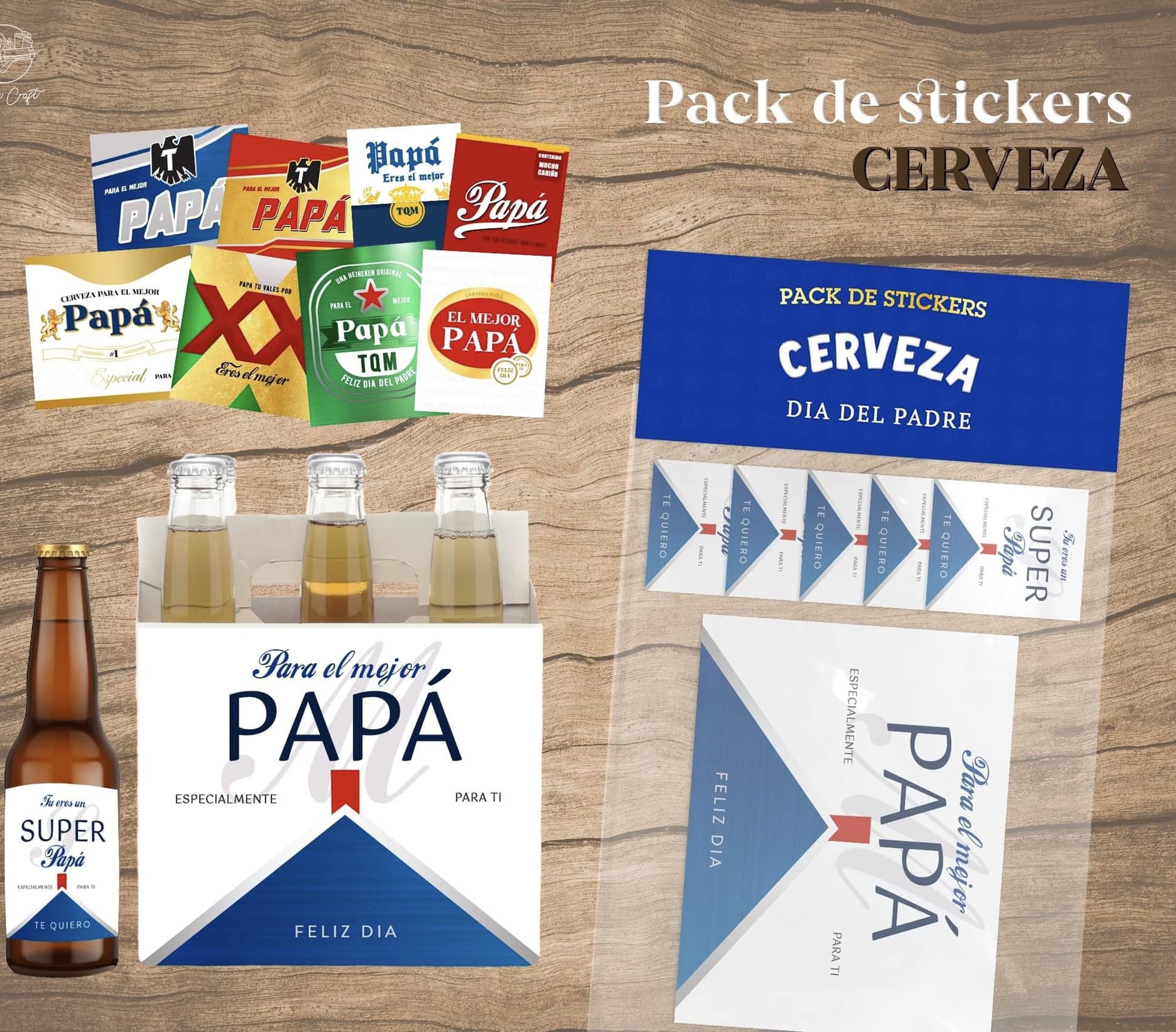 Dilo con letras - 🍻 💙Stickers personalizados para cerveza🍻...
