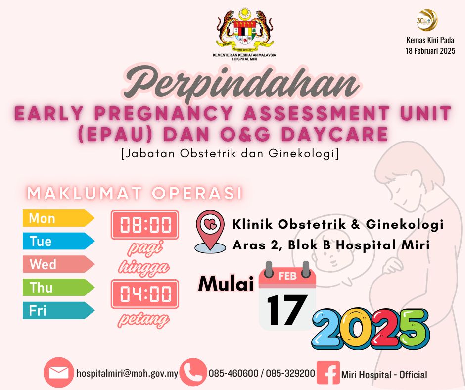 Sila ambil maklum ya warga Miri. EPAU... - Klinik Ohana Miri | Facebook