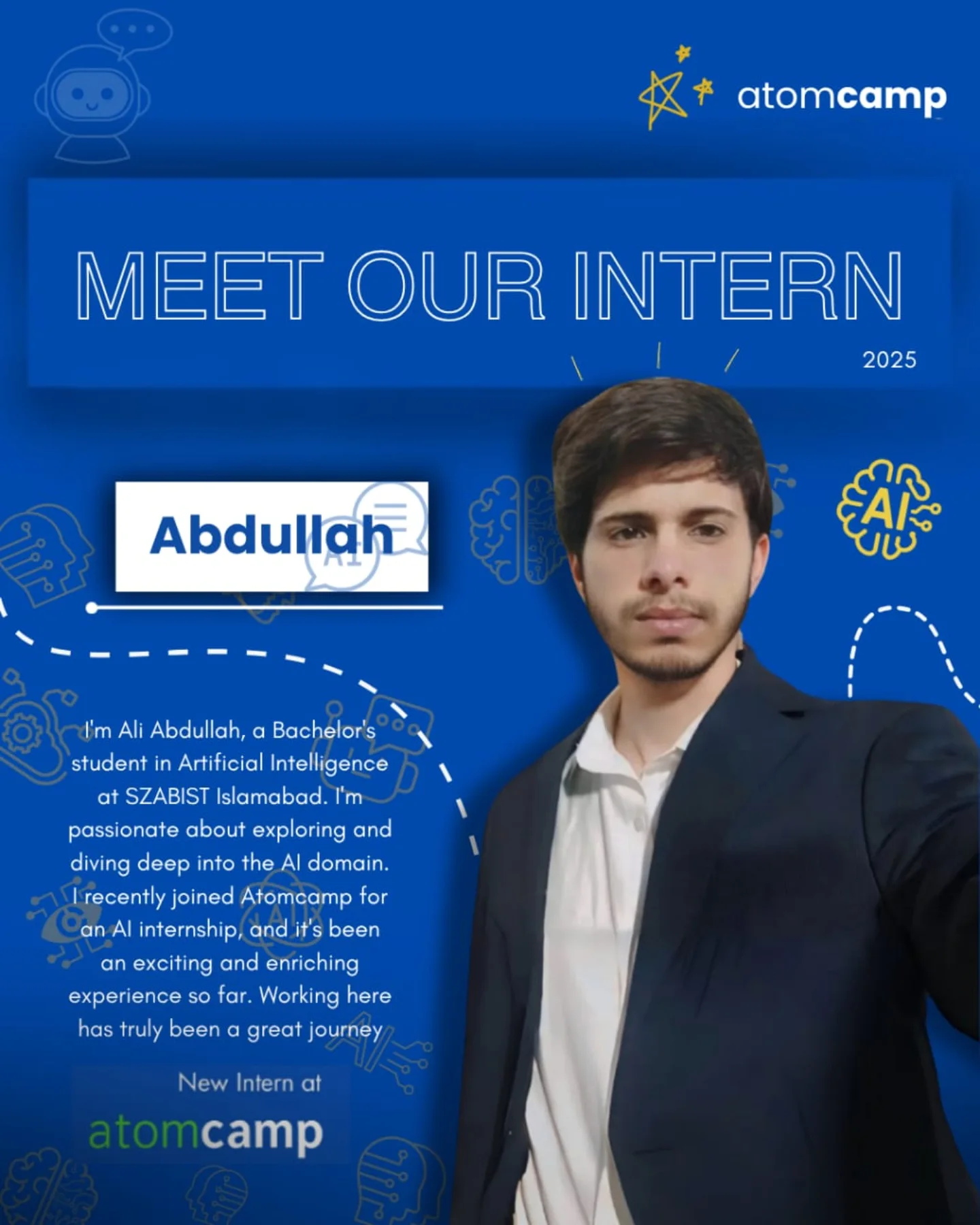 atomcamp - Introducing Ali Abdullah! Currently studying Artificial ...