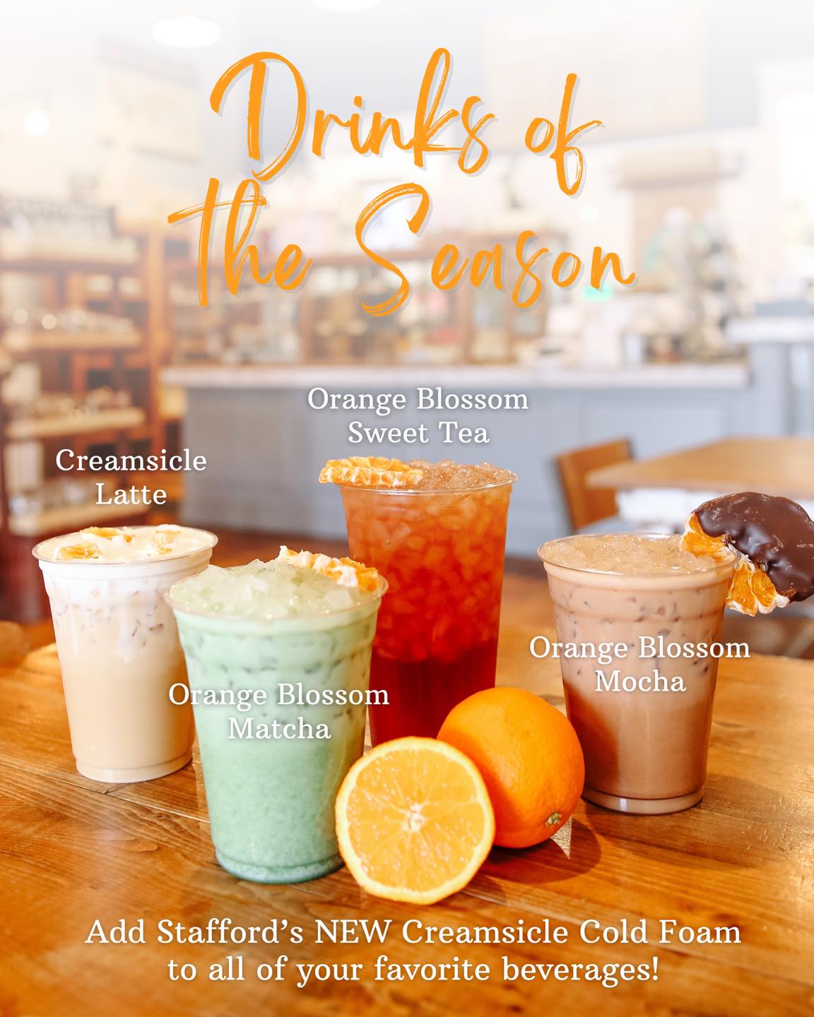 Our honey orange blossom truffle reimagined in a drink 🤎🍊 Taste