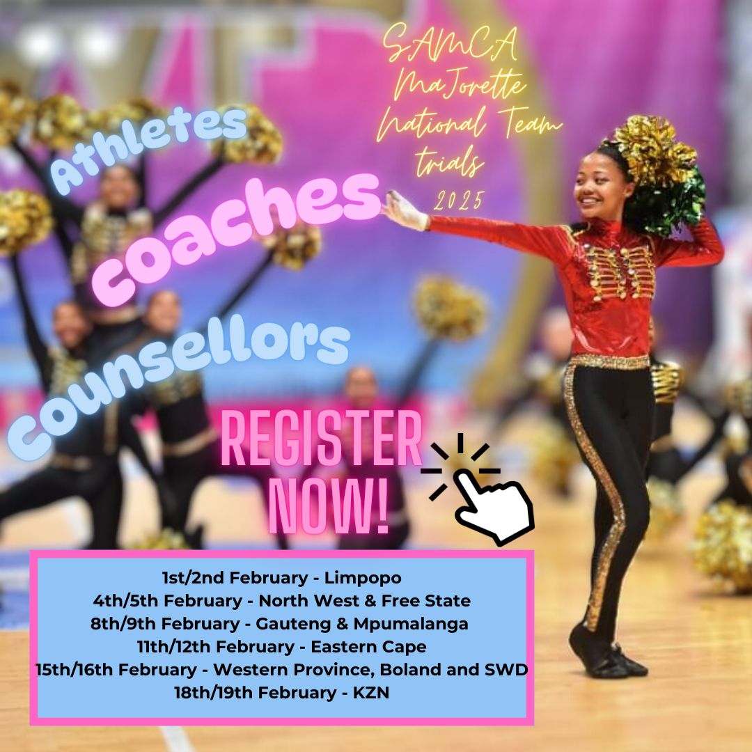 SAMCA - 🚨Attention Majorette Provincial, SAMCA, Protea Athletes and ...