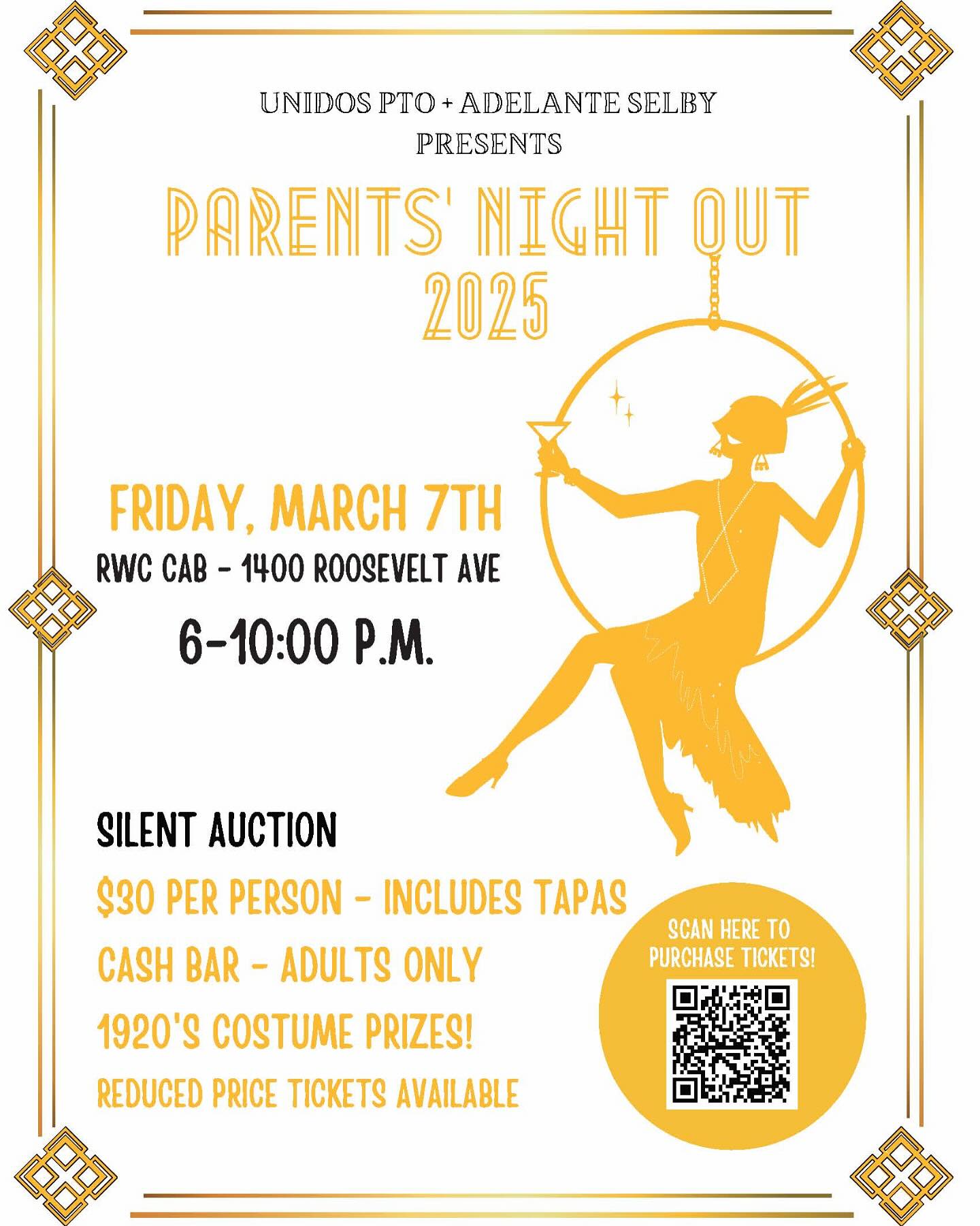 Unidos - PARENTS NIGHT OUT & AUCTION 2025 📅 Friday, March 7, 2025 ⏰ 6 ...