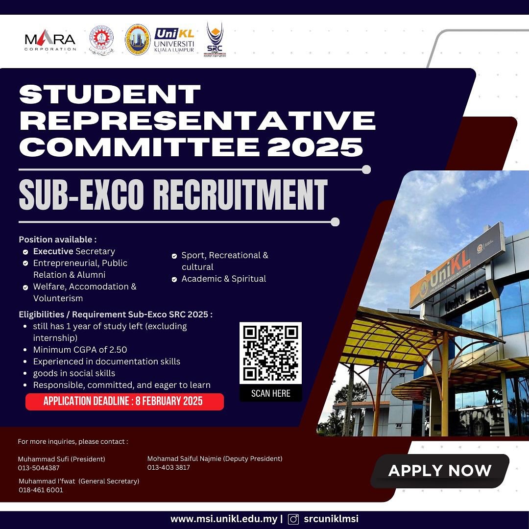 “🌟 Join the... - Student Representative Committee Unikl MSI | Facebook