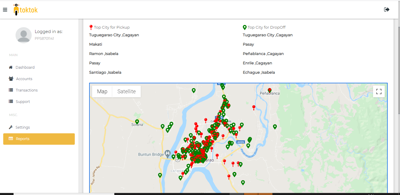 Toktok-Siomai - Good morning! Here is a map of the places for Pick-up ...