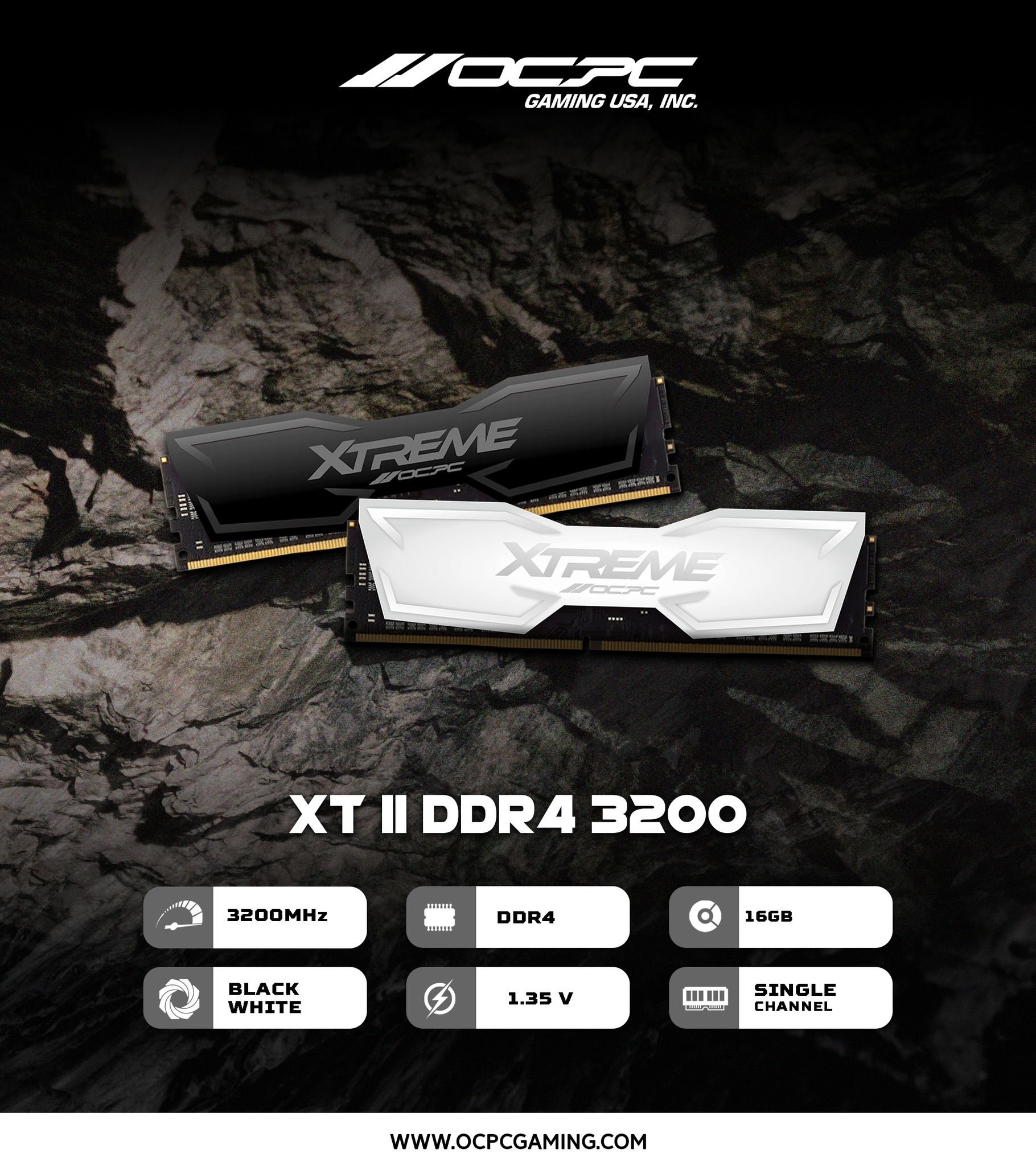 OCPC Xtreme II DDR4 3200 memory for gamers