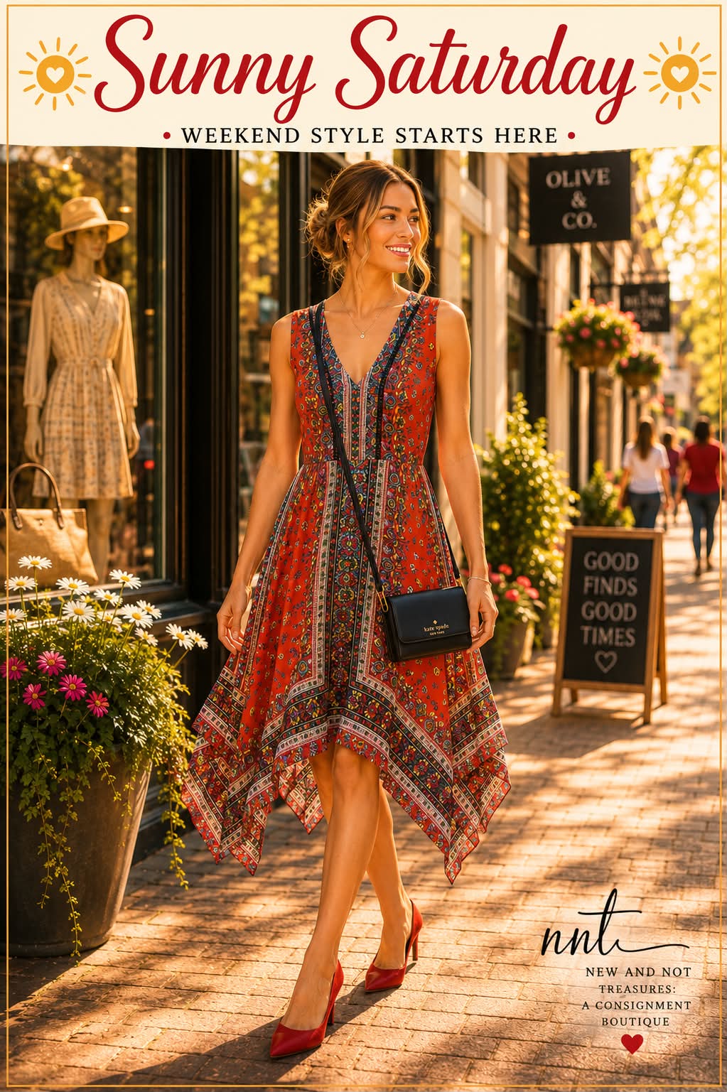Nanette Lepore dress and accessories for summer style