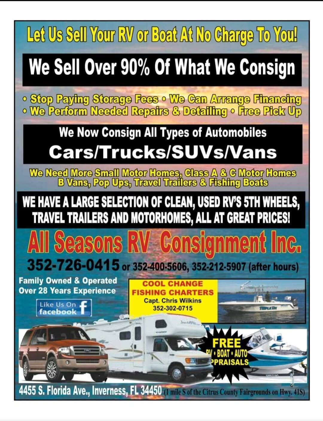 RV Consignment Sales | Inverness FL